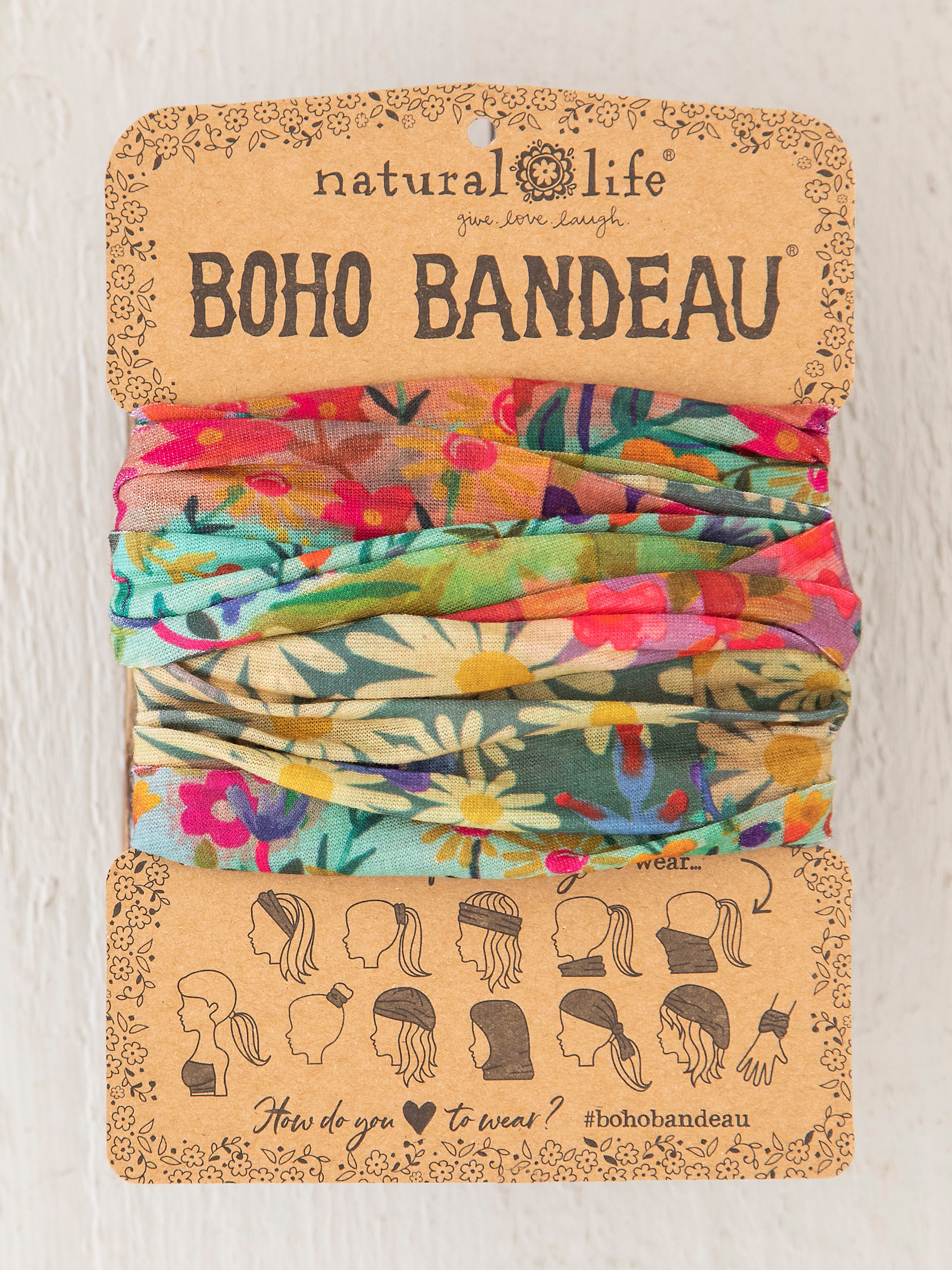 Full Boho Bandeau® Headband - Wildflower Border - Image 2
