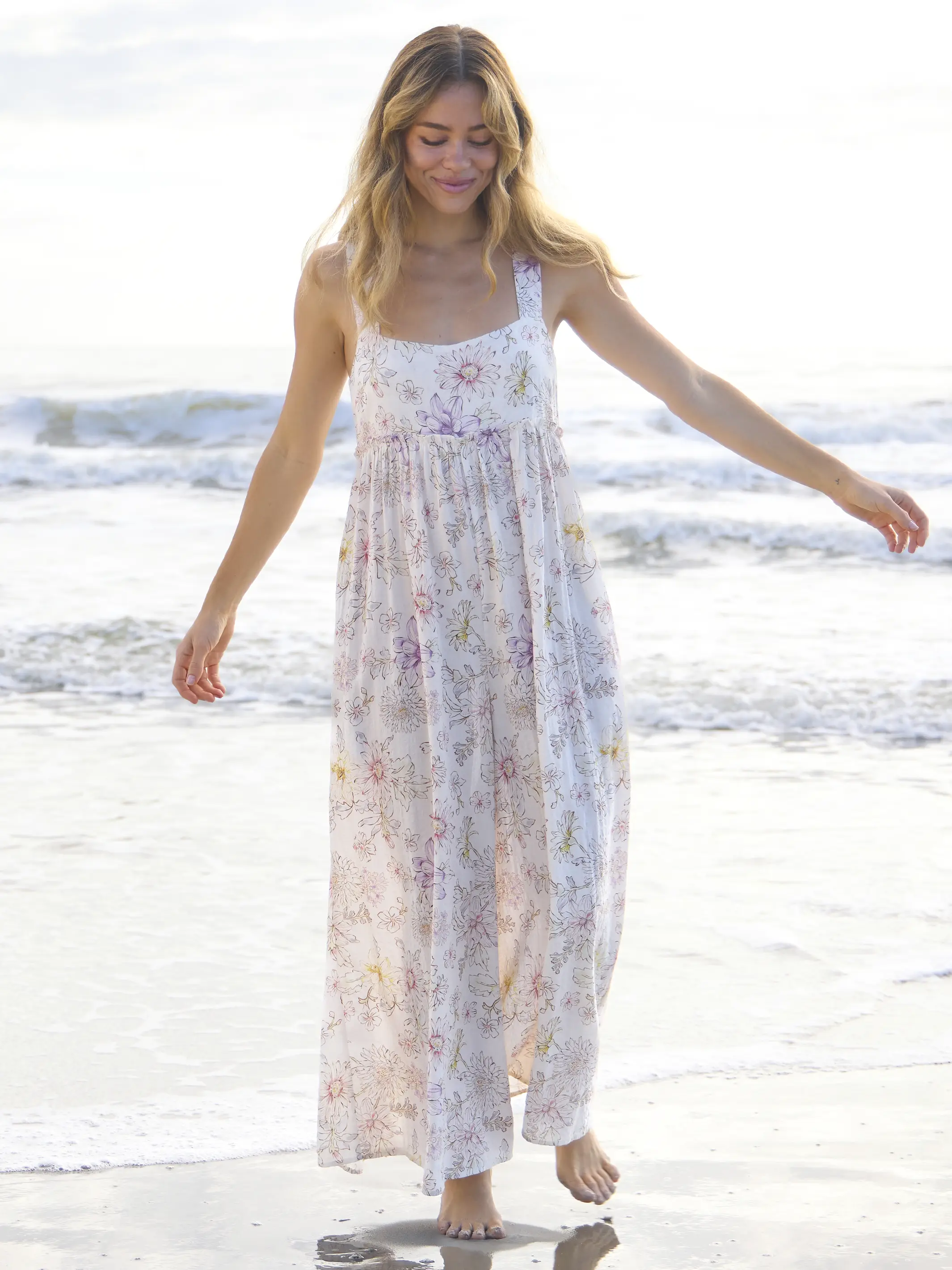 Gabi Jumpsuit - Dahlia Flora Ivory - Image 7