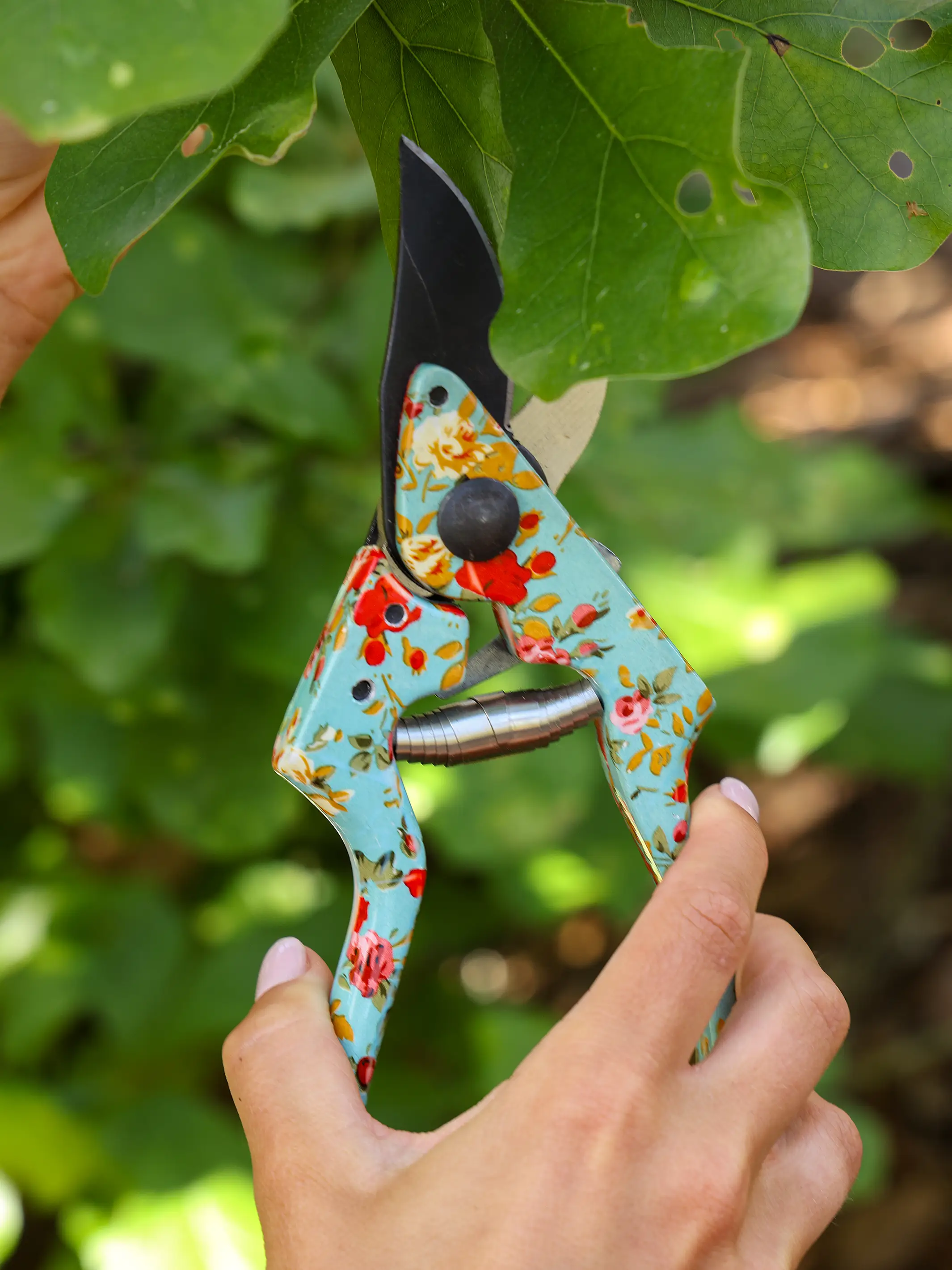 Gardening Shovel & Snips Set - Turquoise Floral - Image 2