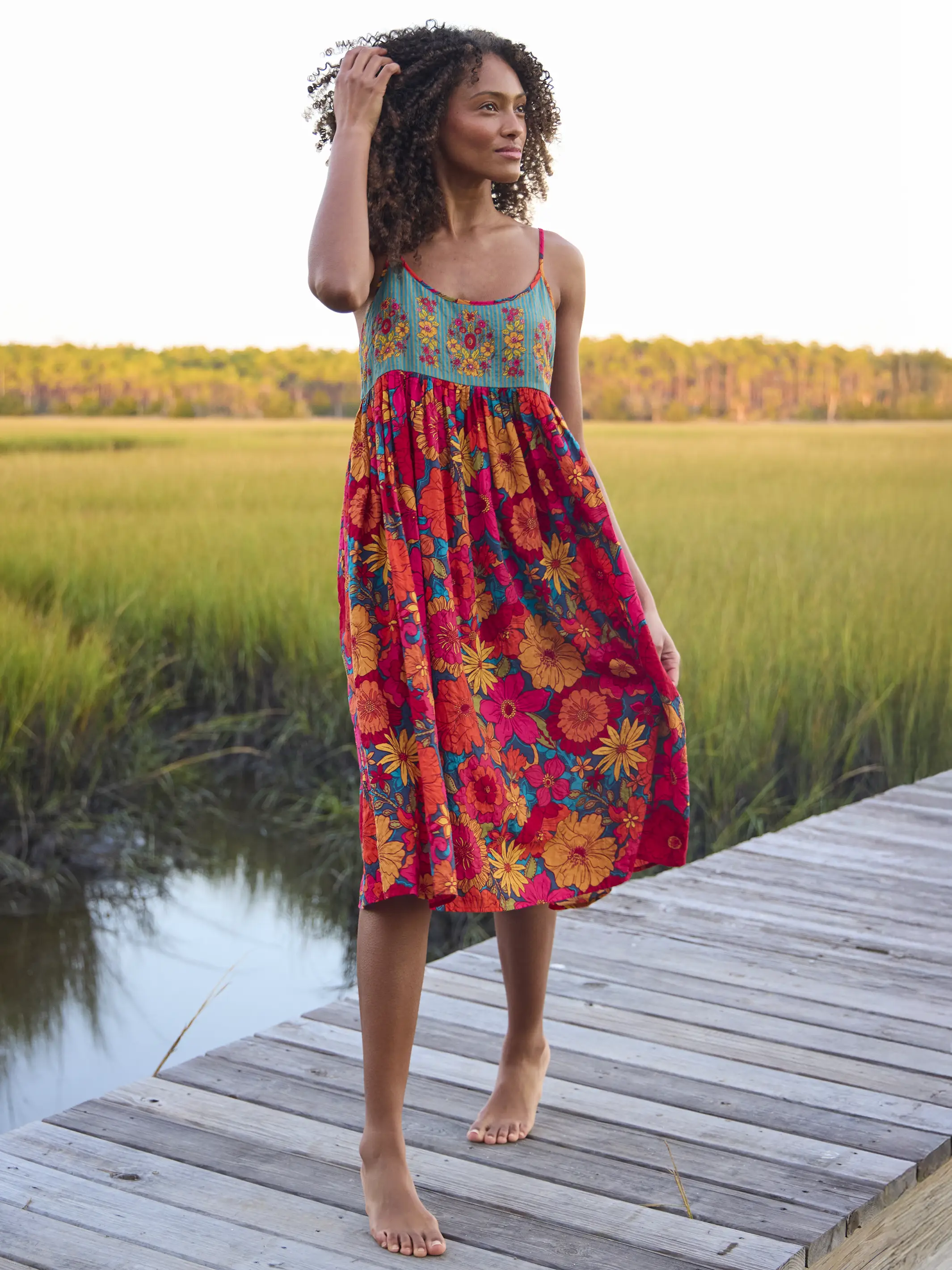 Gigi Midi Dress - Flowerchild Garden - Image 3