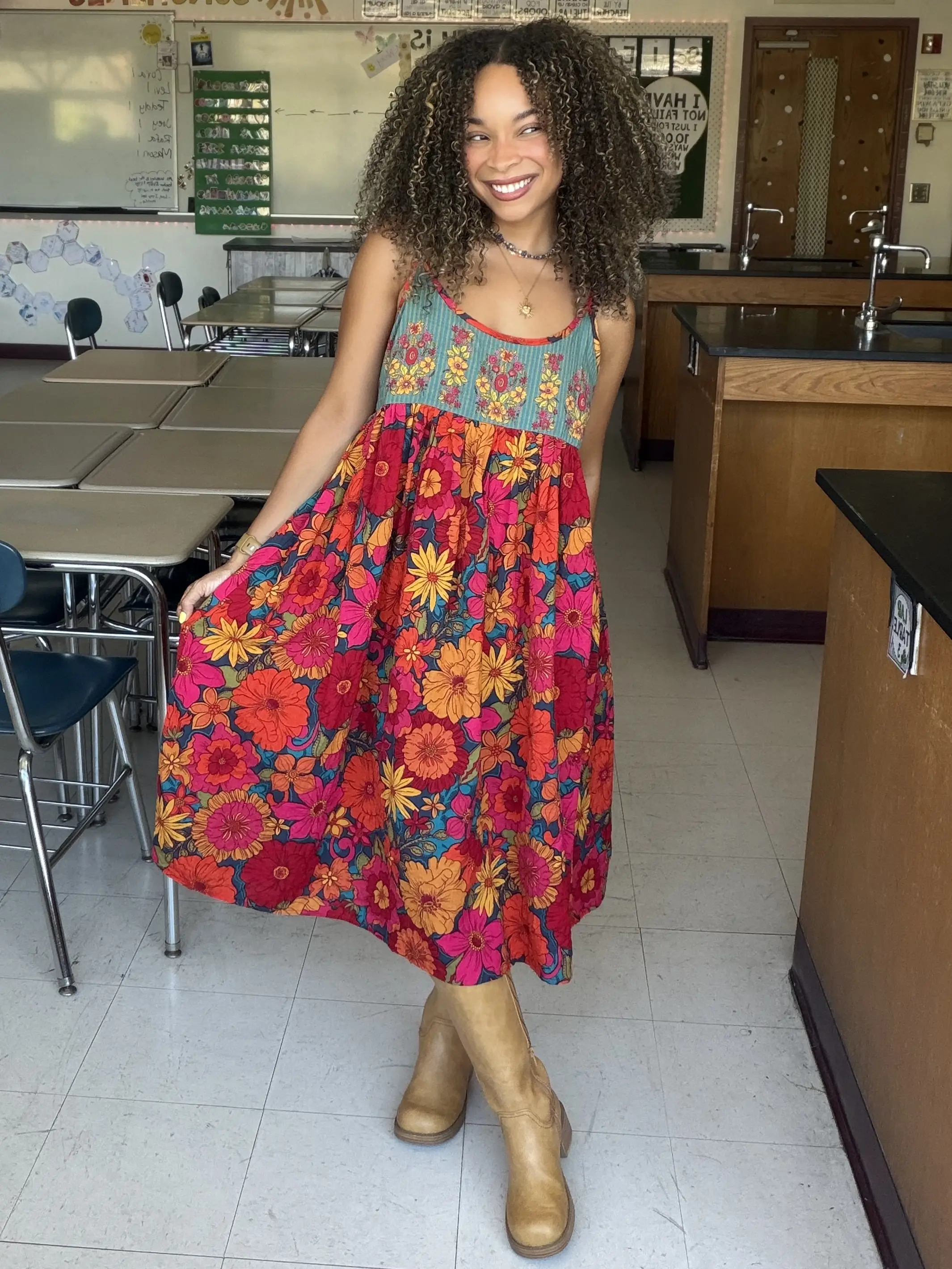 Gigi Midi Dress - Flowerchild Garden - Image 8