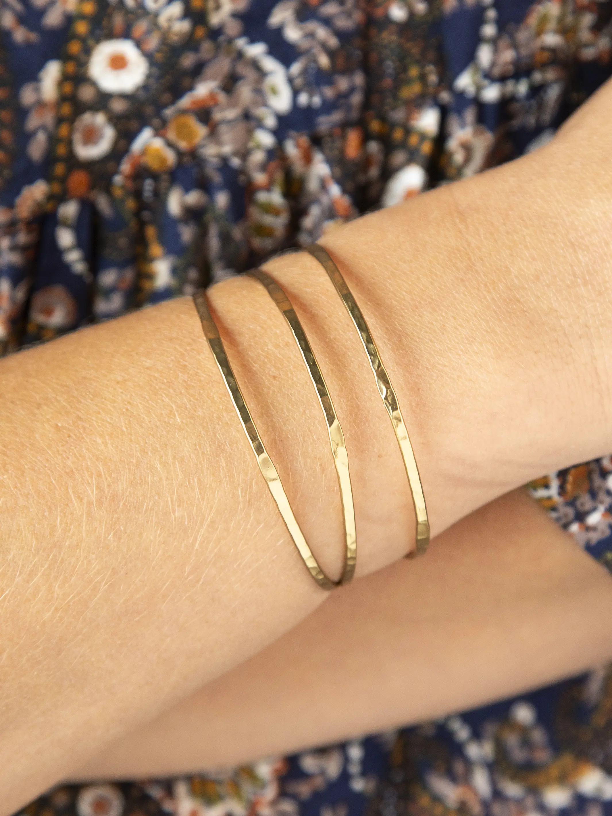 Gold Hammered Cuff - Image 2
