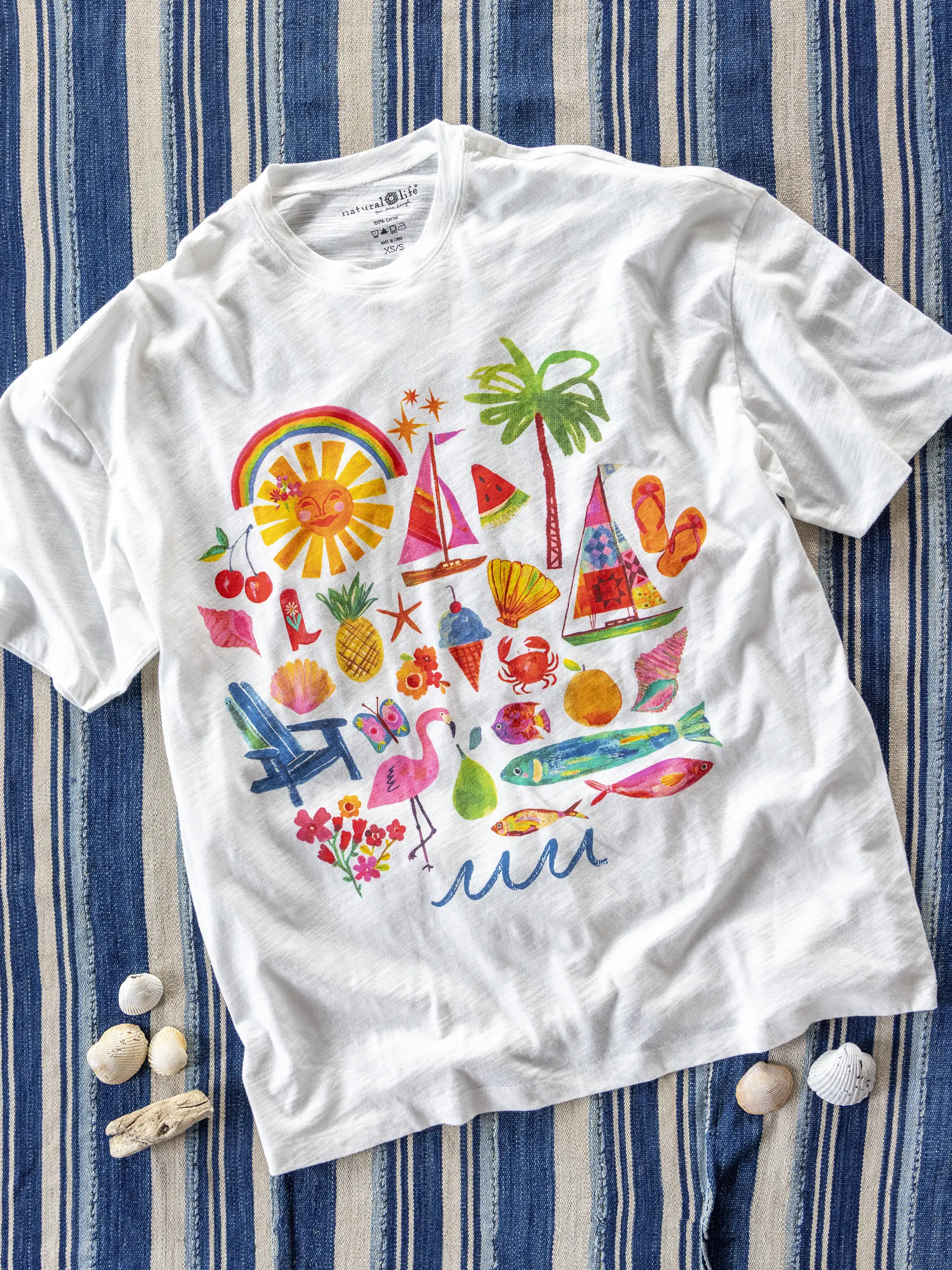 Life Is A Canvas Cotton Tee - Summer Icons - Image 2