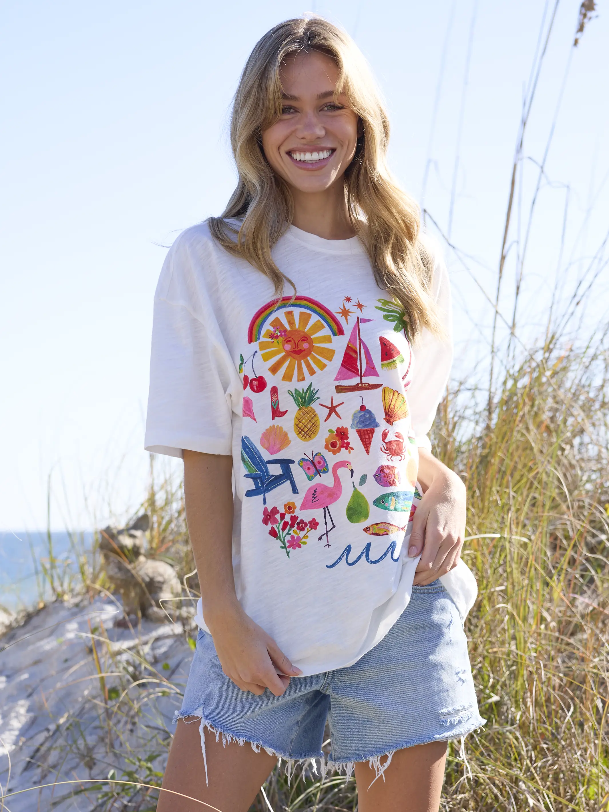 Life Is A Canvas Cotton Tee - Summer Icons - Image 3