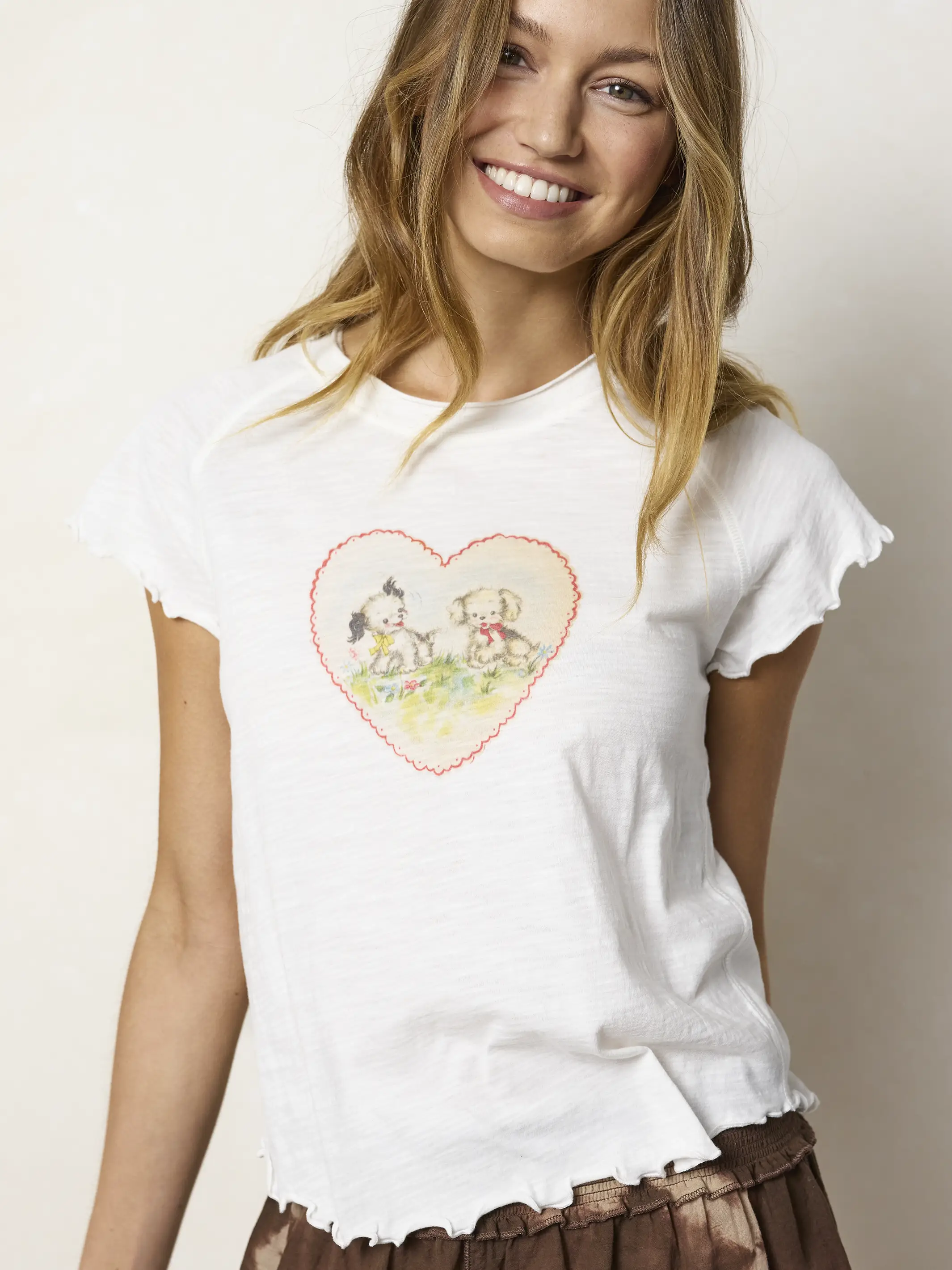 Lily Cotton Short Sleeve Tee Shirt - Puppies - Image 2