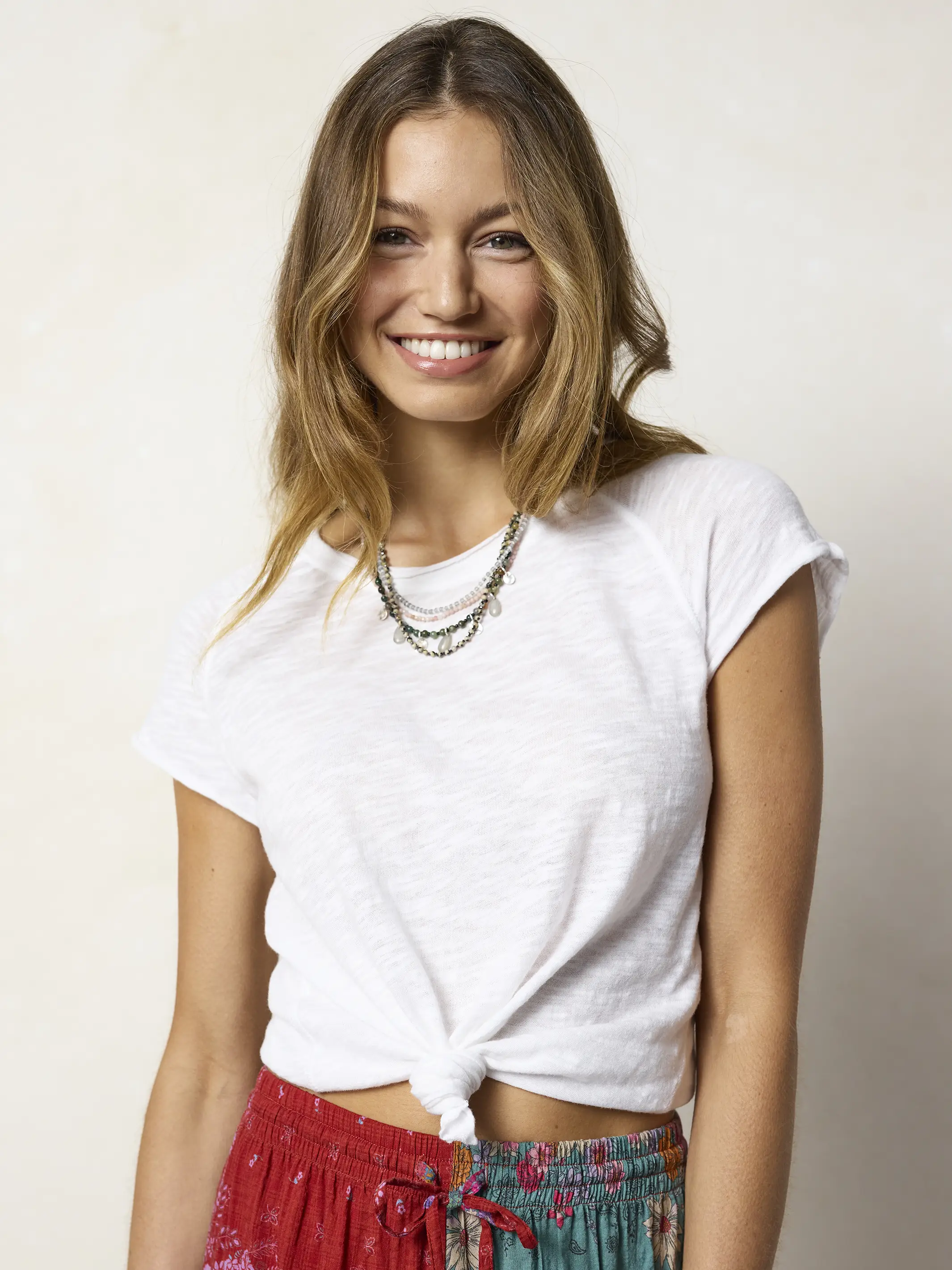 Lily Cotton Short Sleeve Tee Shirt - White - Image 3