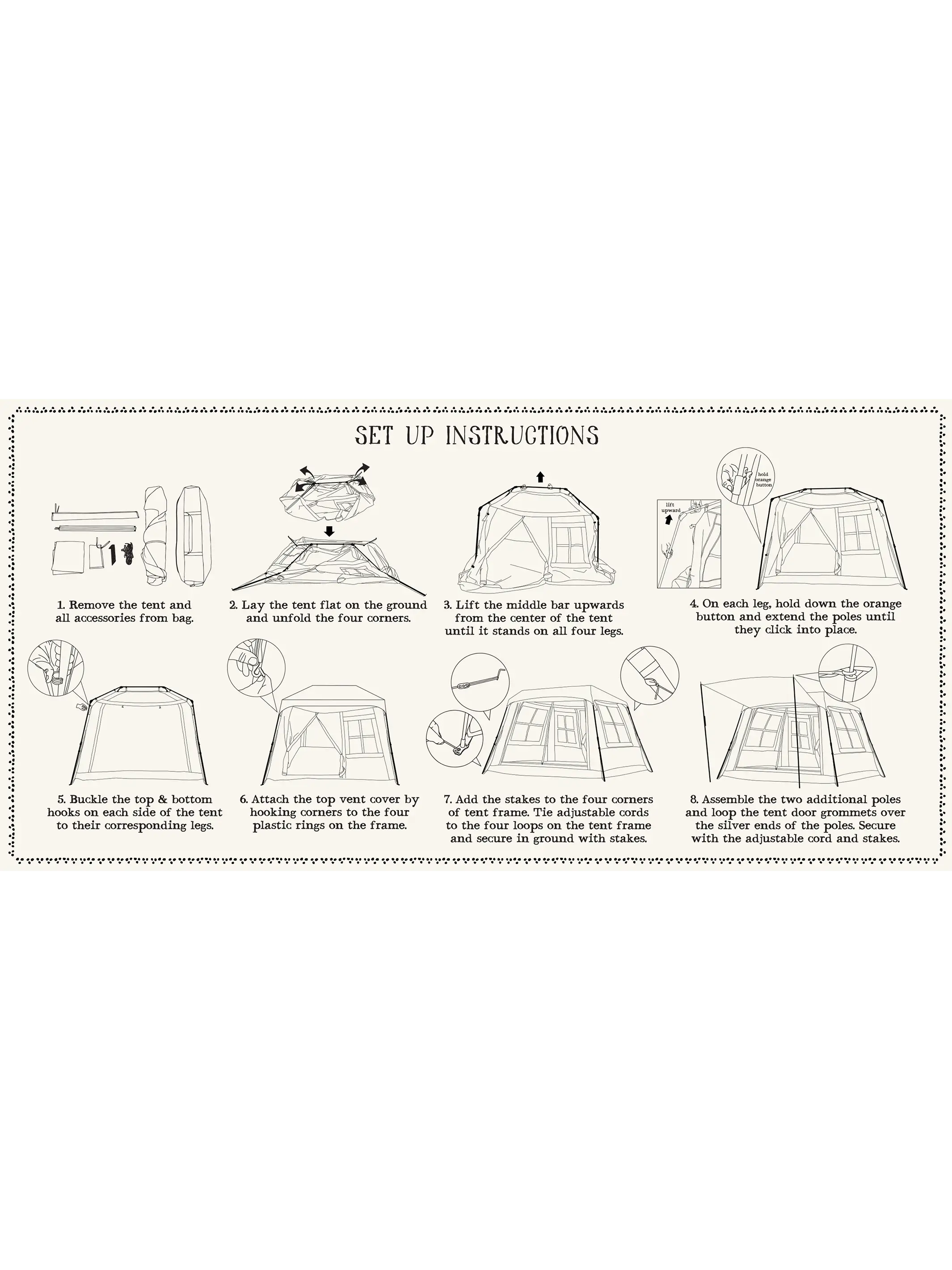 Live Happy Camping Tent - Cozy Cottage - Image 7