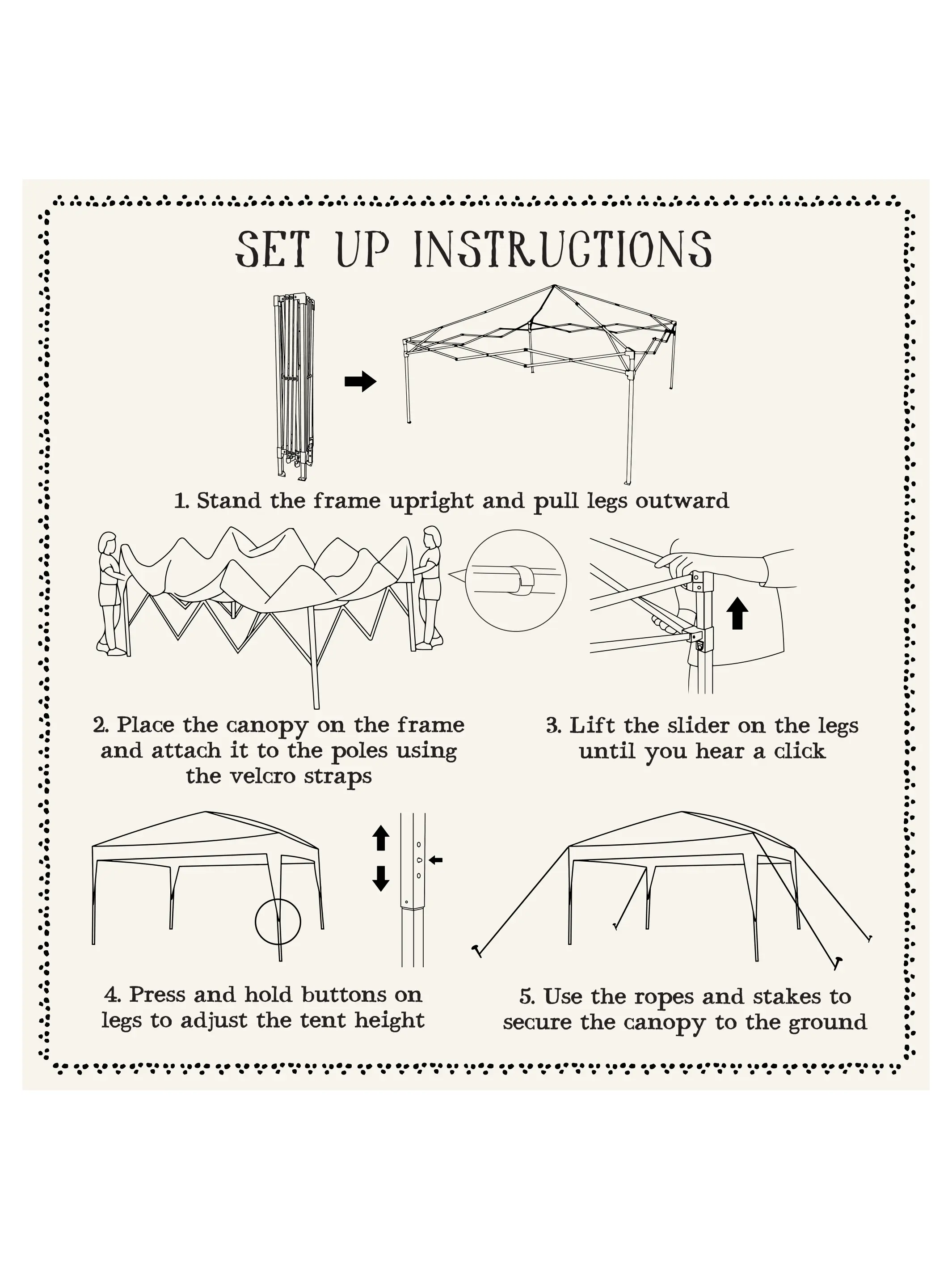 Live Happy Instant Canopy Tent - Dark Teal Floral - Image 8