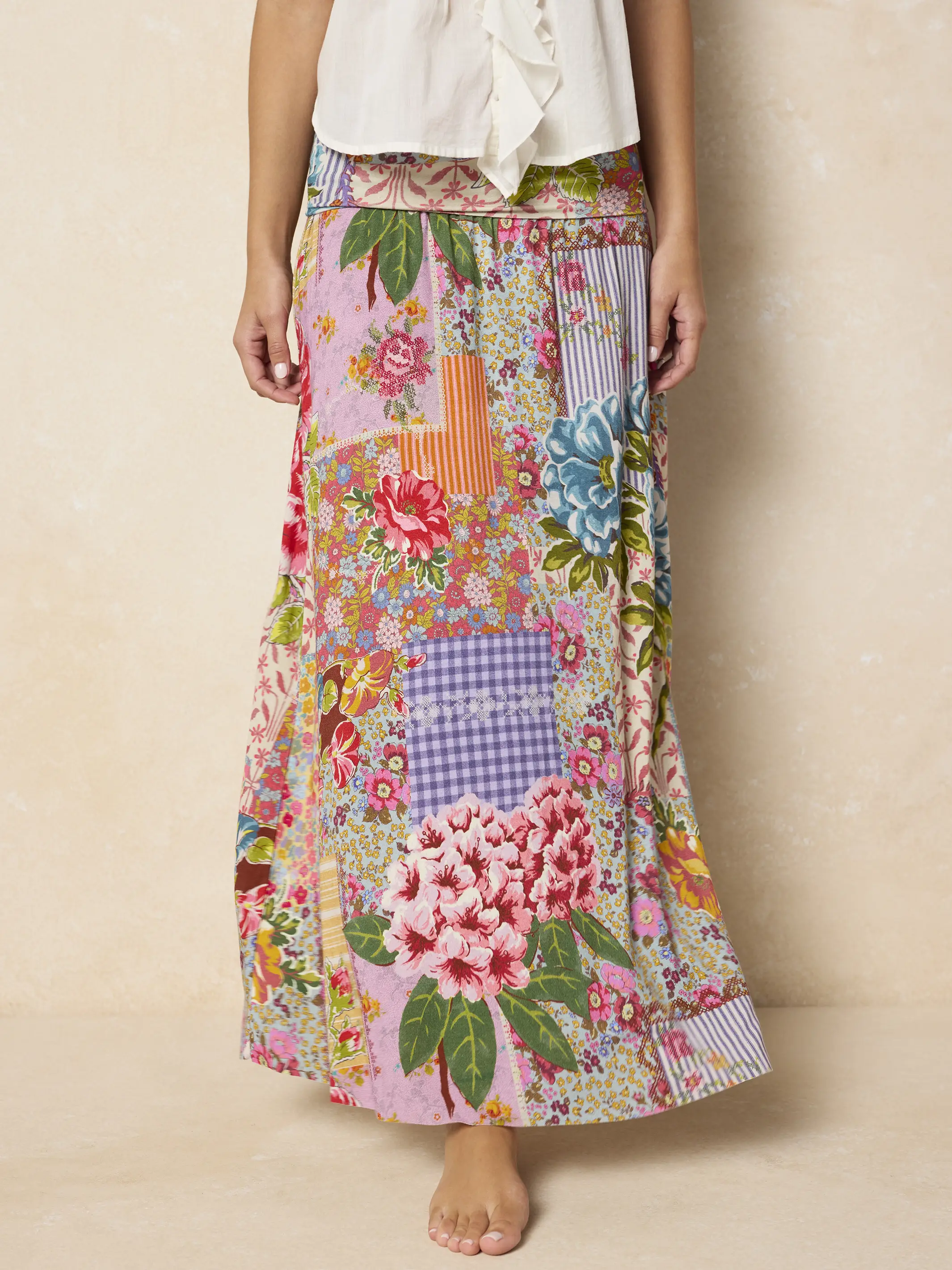 Live-In-It Knit "ButterSoft" Maxi Skirt - Vintage Treasure Pink - Image 3