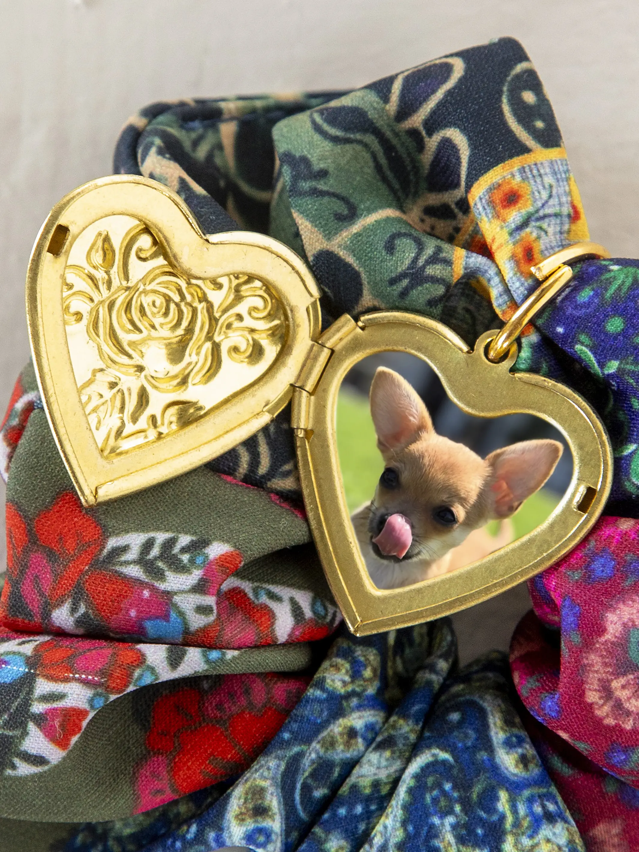 Locket Scrunchie - Bright Patchwork - Image 4