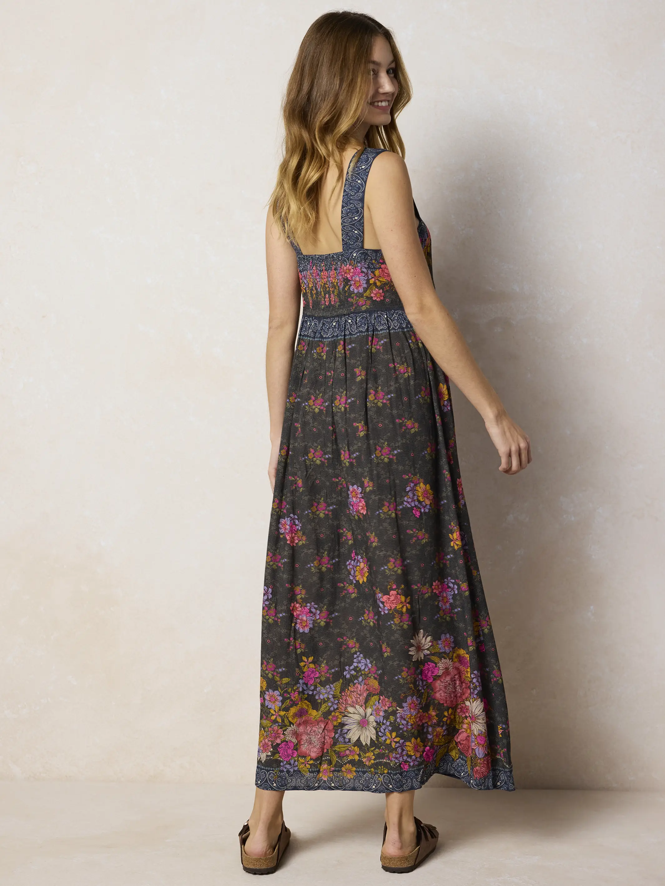 Lucy Maxi Dress - English Garden Charcoal - Image 4