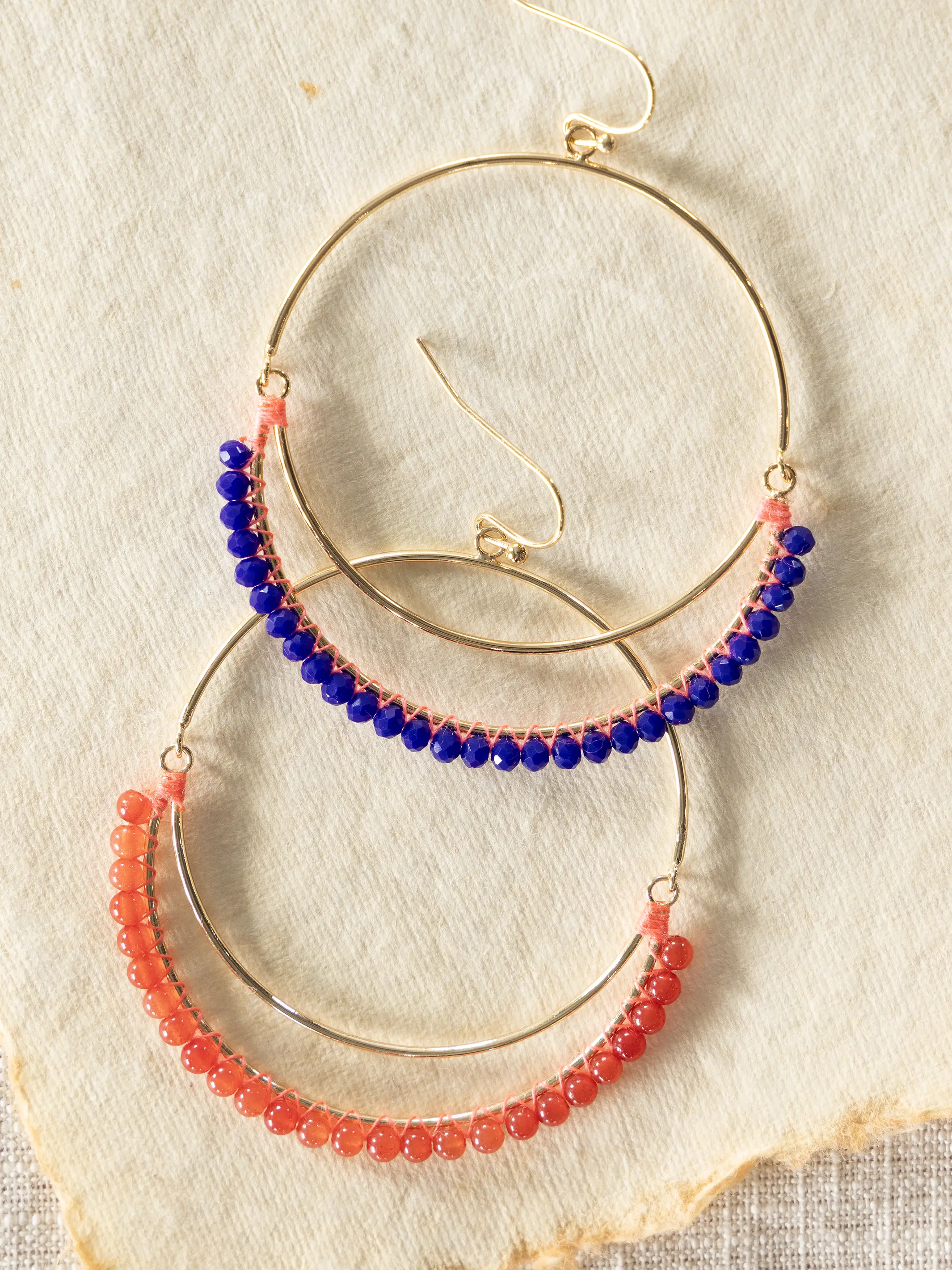 Luna Earrings - Coral - Image 3