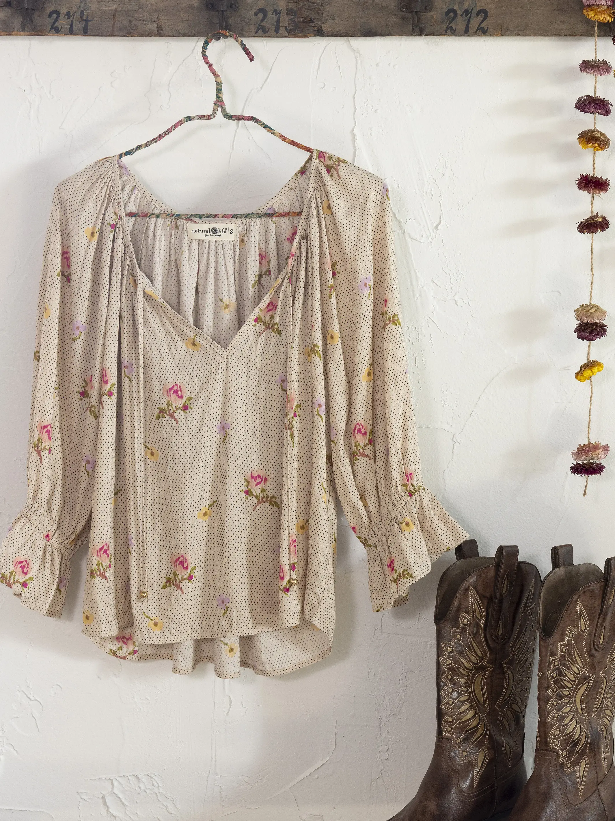 Magnolia Top - Pin Dot Prairie Cream - Image 4