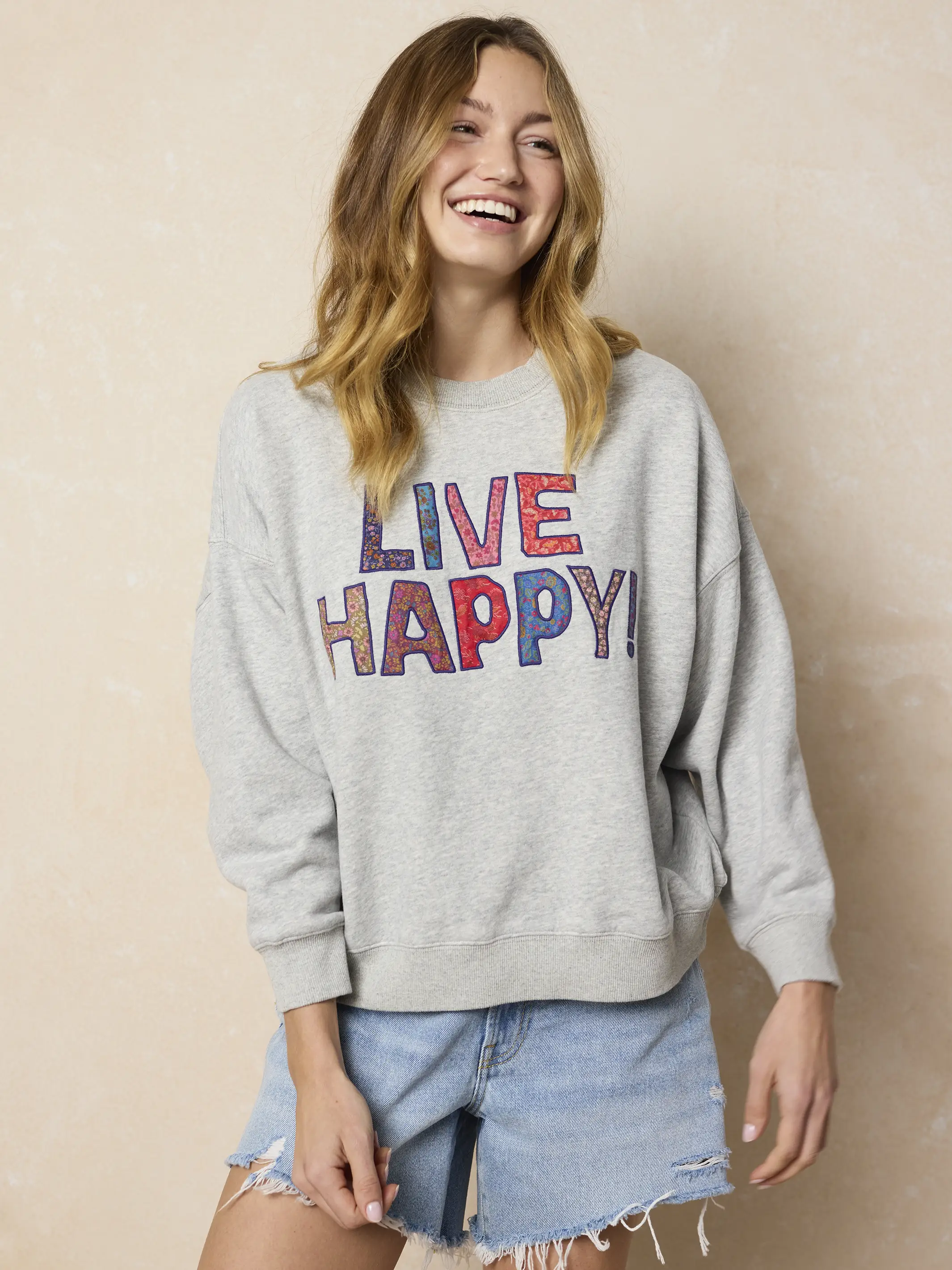 Marlowe Applique Sweatshirt - Live Happy - Image 3