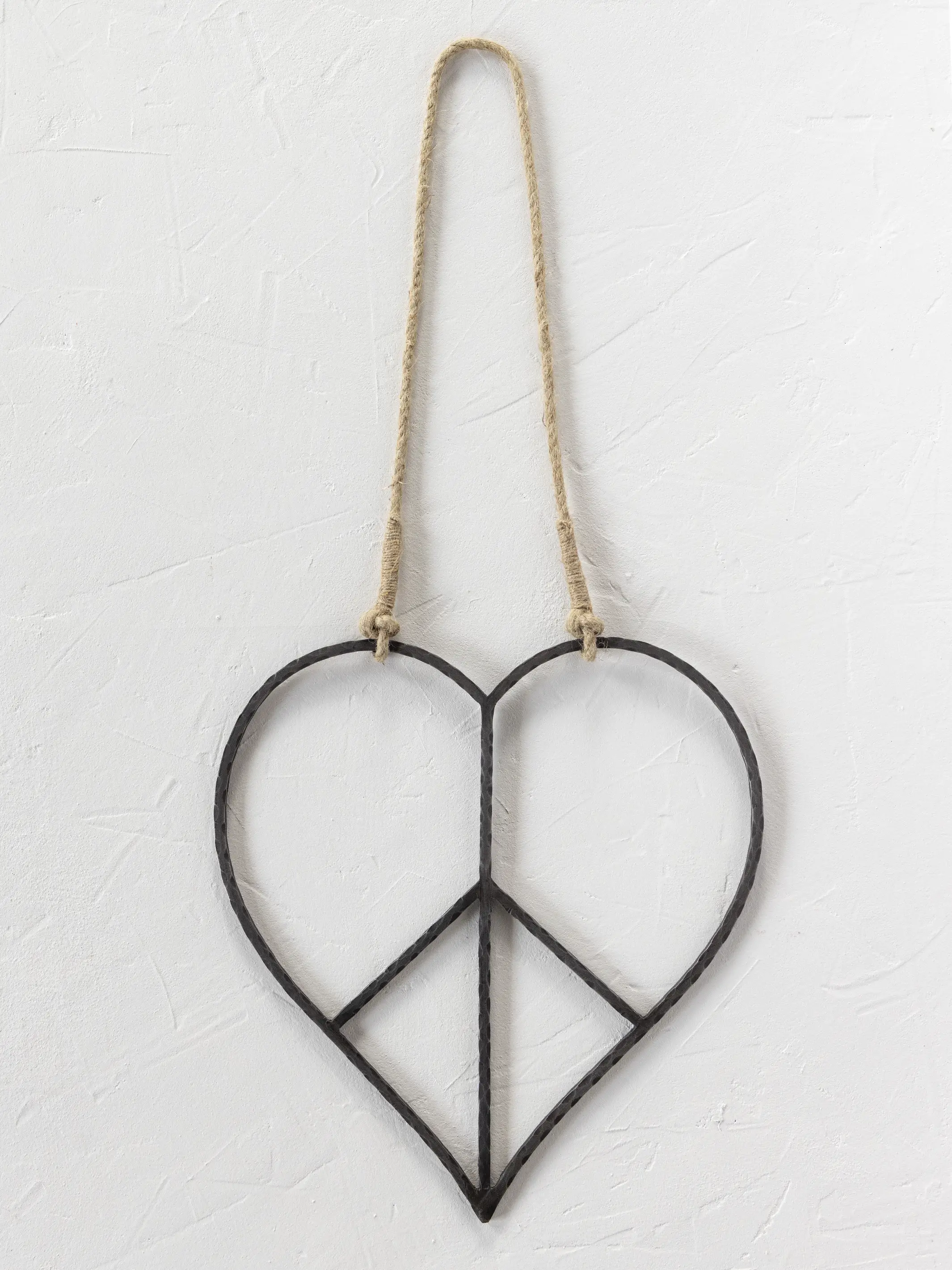 Metal Wall Hanging - Heart Peace Sign - Image 2