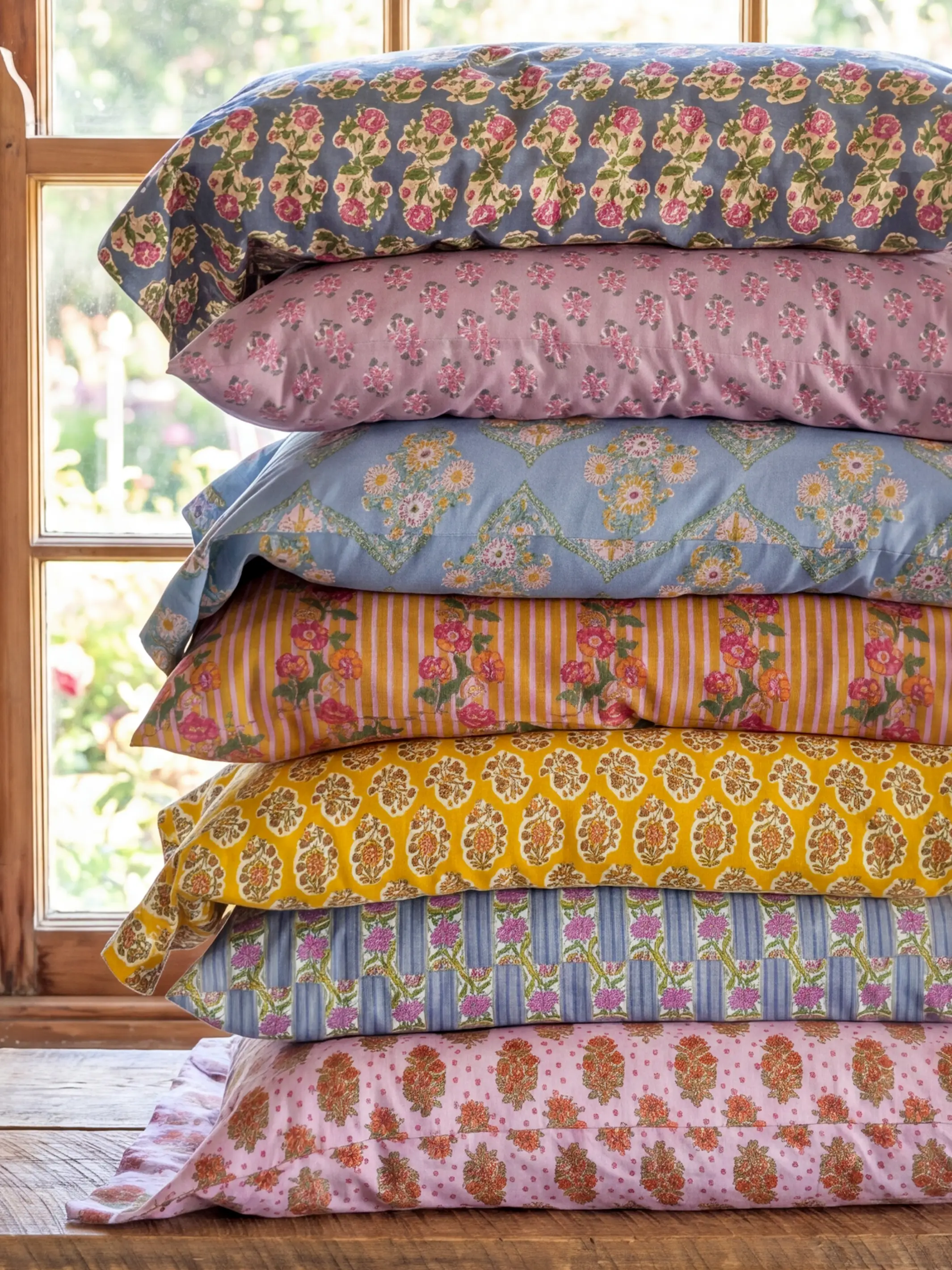 Mix & Match Cotton Pillowcase, Single - Jaipur Stripe - Image 8