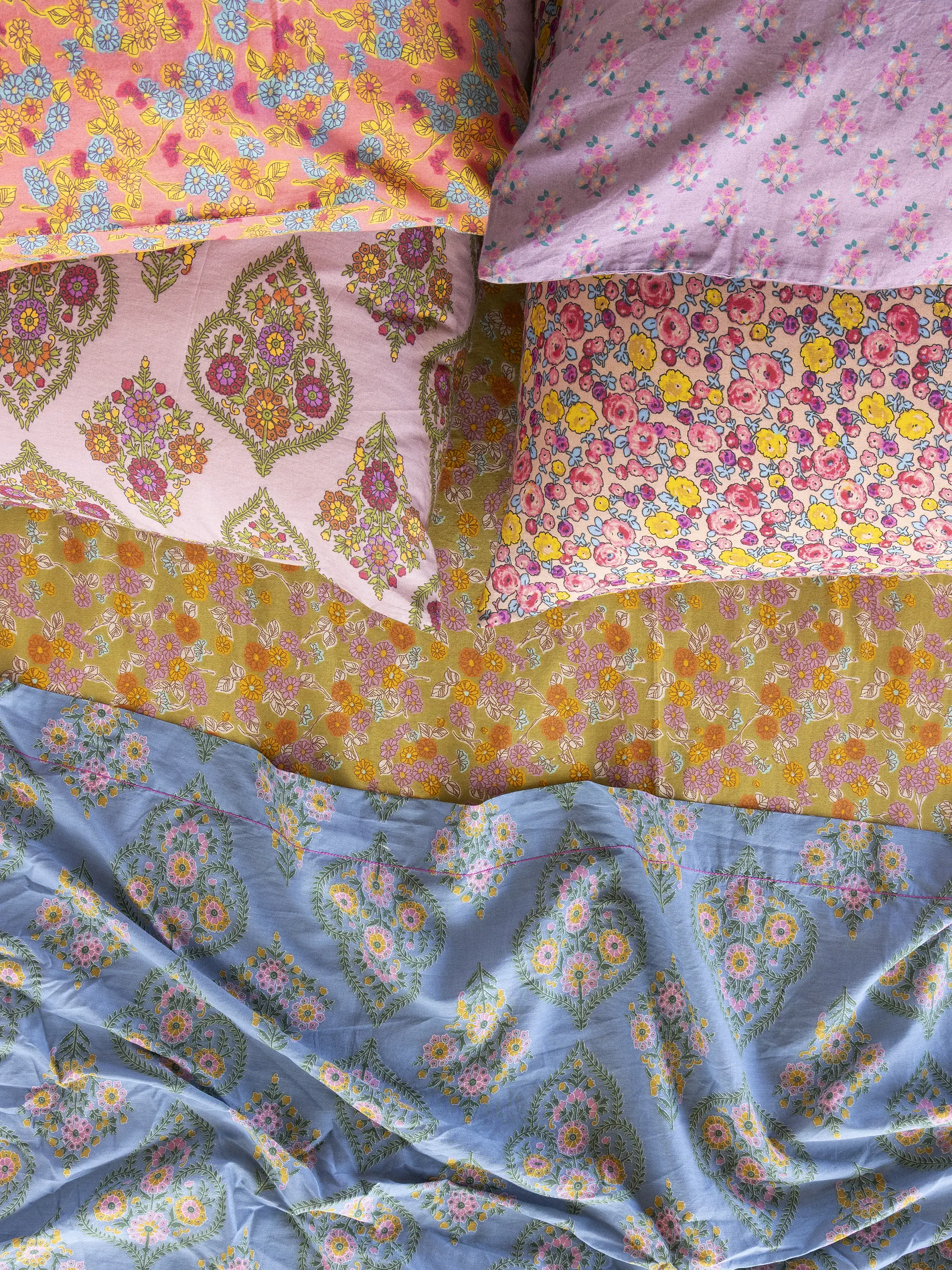 Mix & Match Cotton Pillowcase, Single - Mauve Maia - Image 2