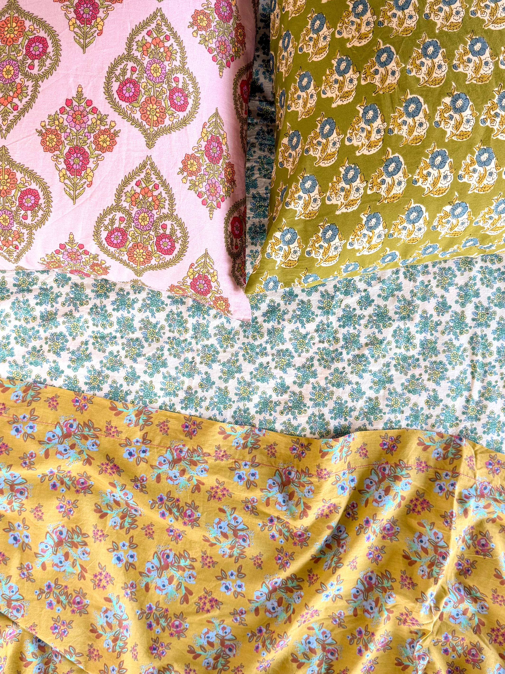 Mix & Match Cotton Pillowcase, Single - Pink Willow Medallion - Image 3