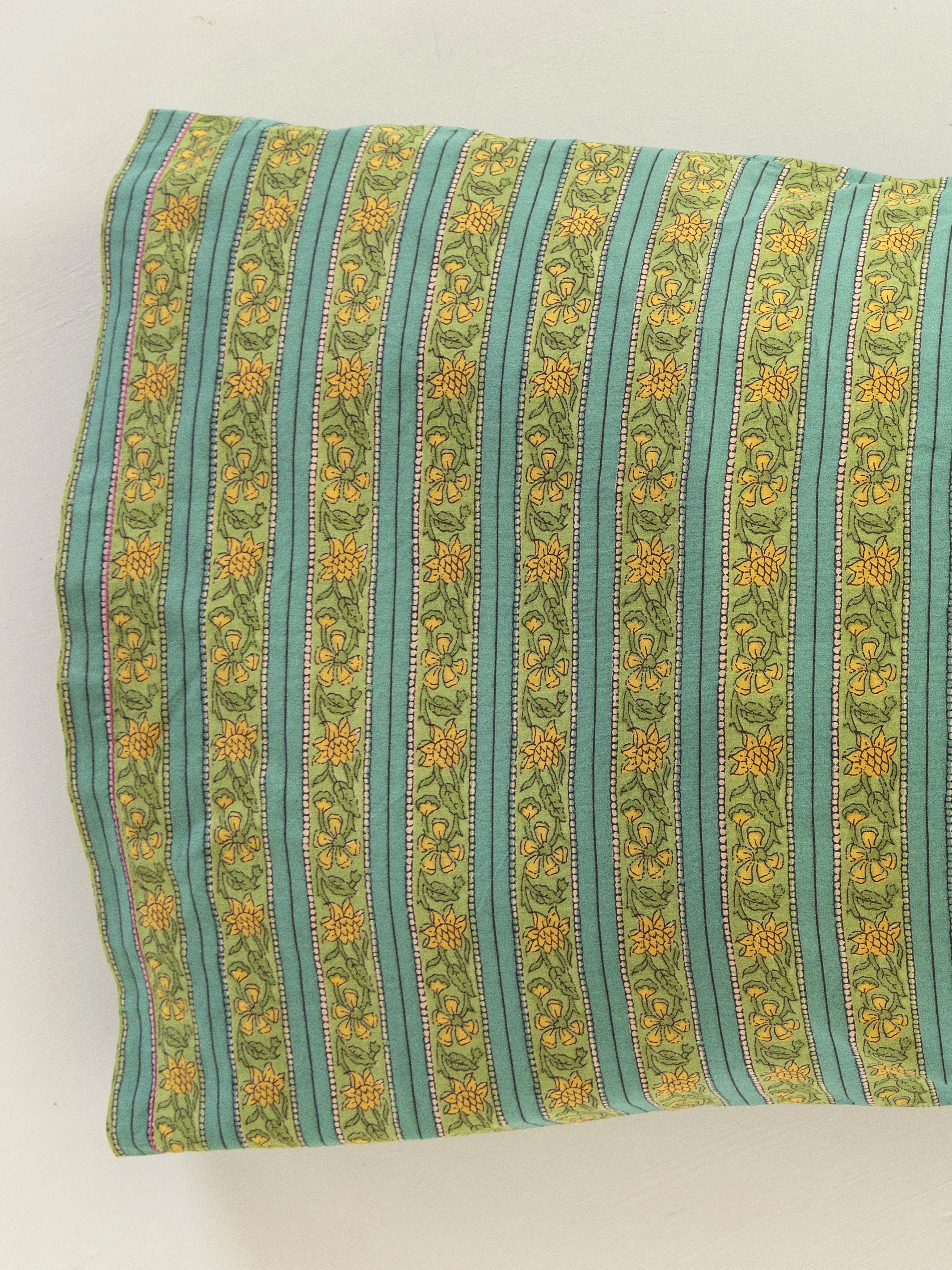 Mix & Match Cotton Pillowcase, Single - Teal Vines - Image 3
