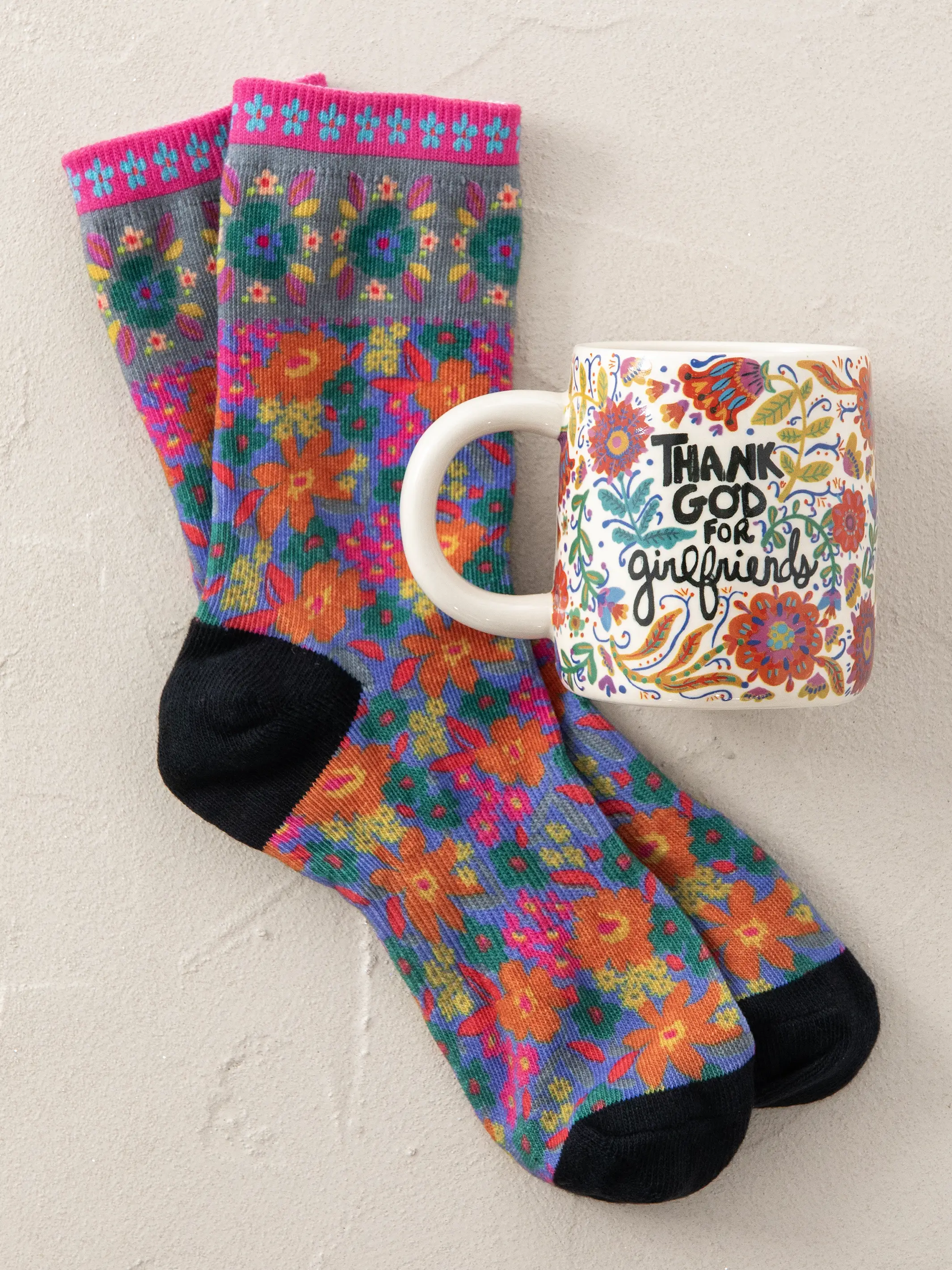Mug & Sock Set - Thank God For Girlfriends - Image 2