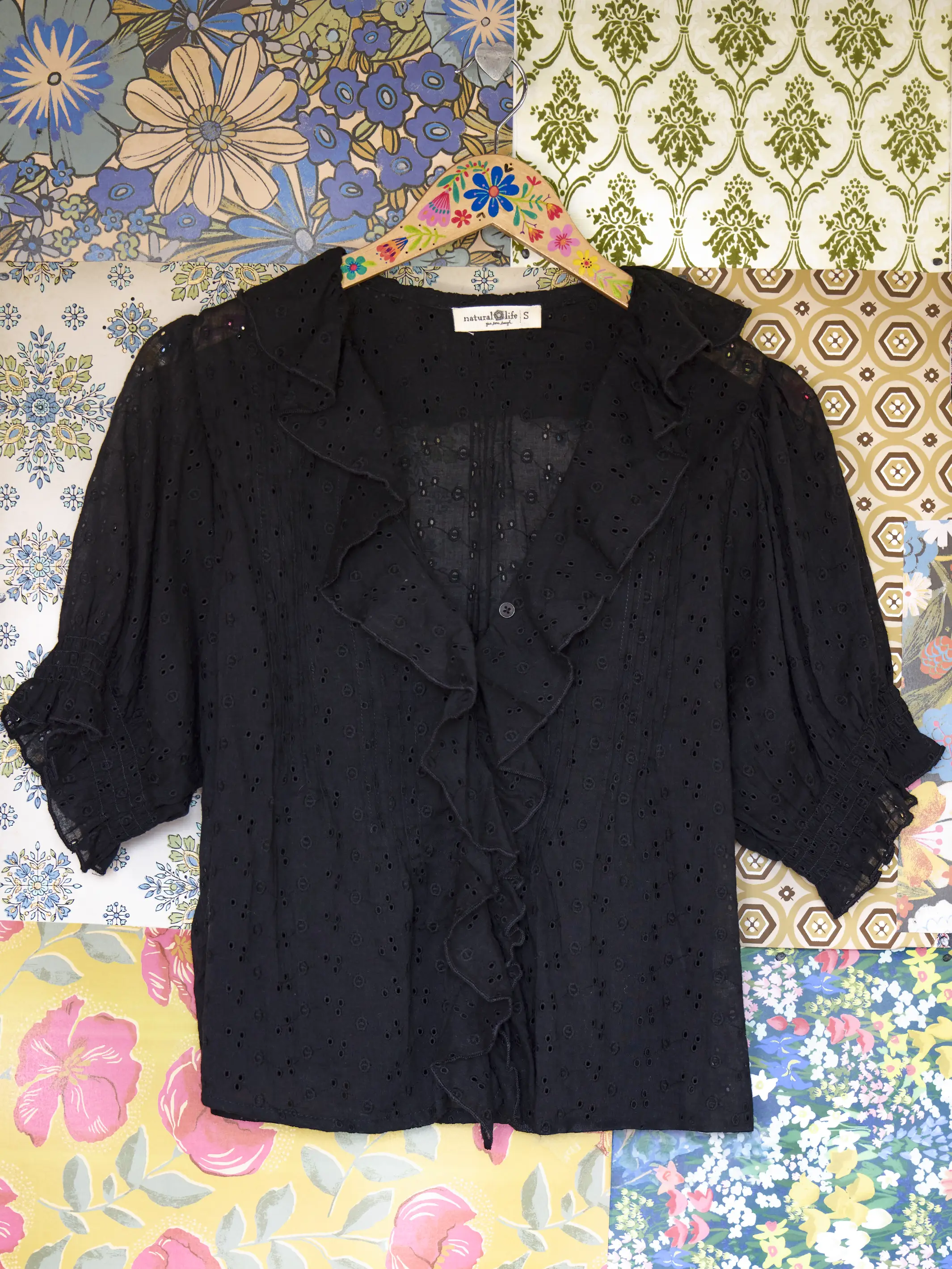 My Favorite Cotton Top - Black Eyelet - Image 4