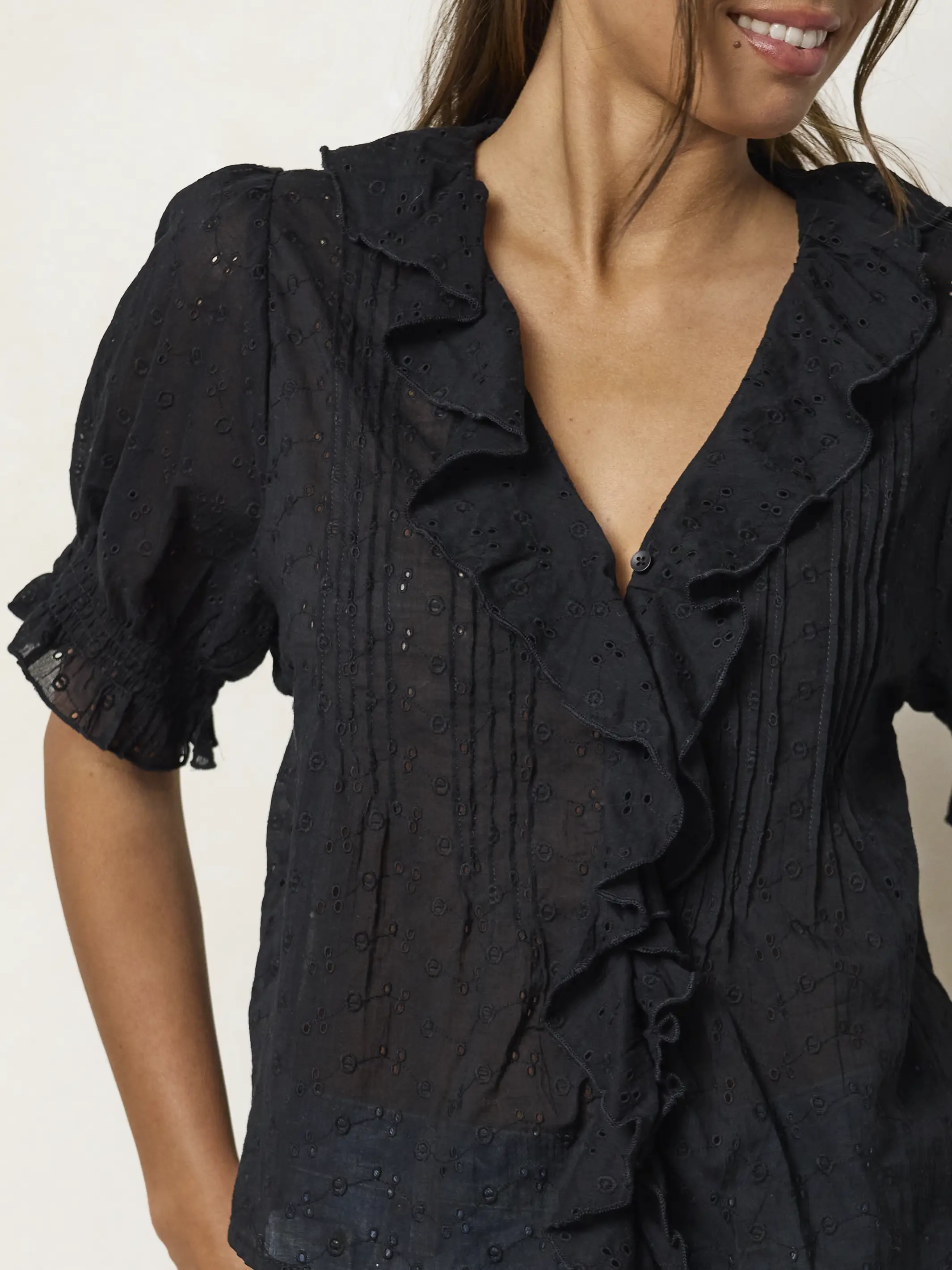 My Favorite Cotton Top - Black Eyelet - Image 6