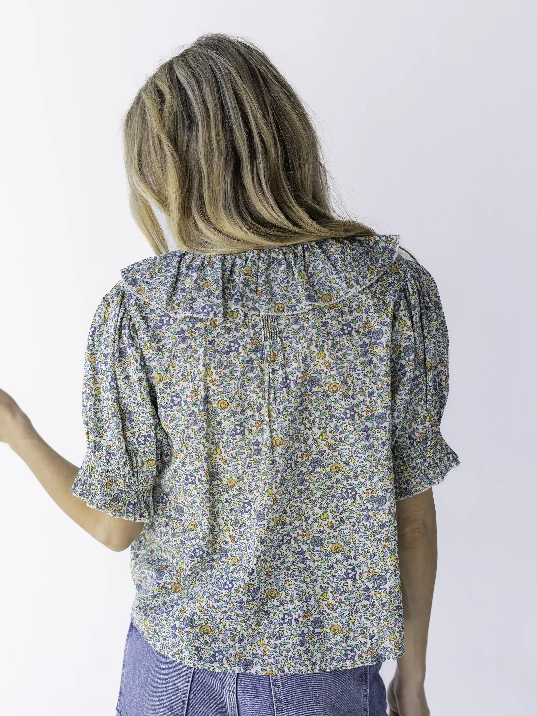 My Favorite Cotton Top - Blue Floral - Image 3