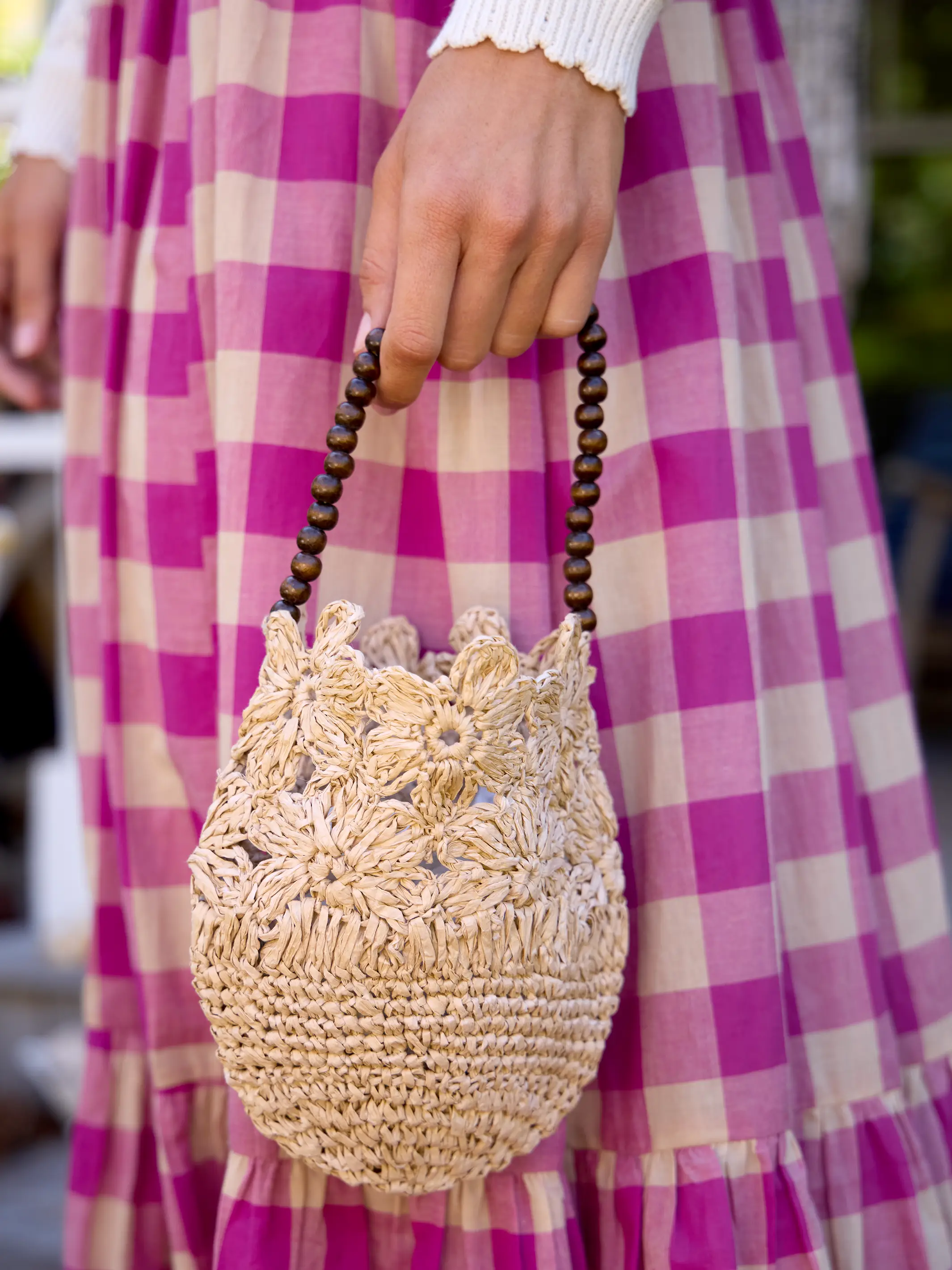 Natural Floral Handbag - Image 2