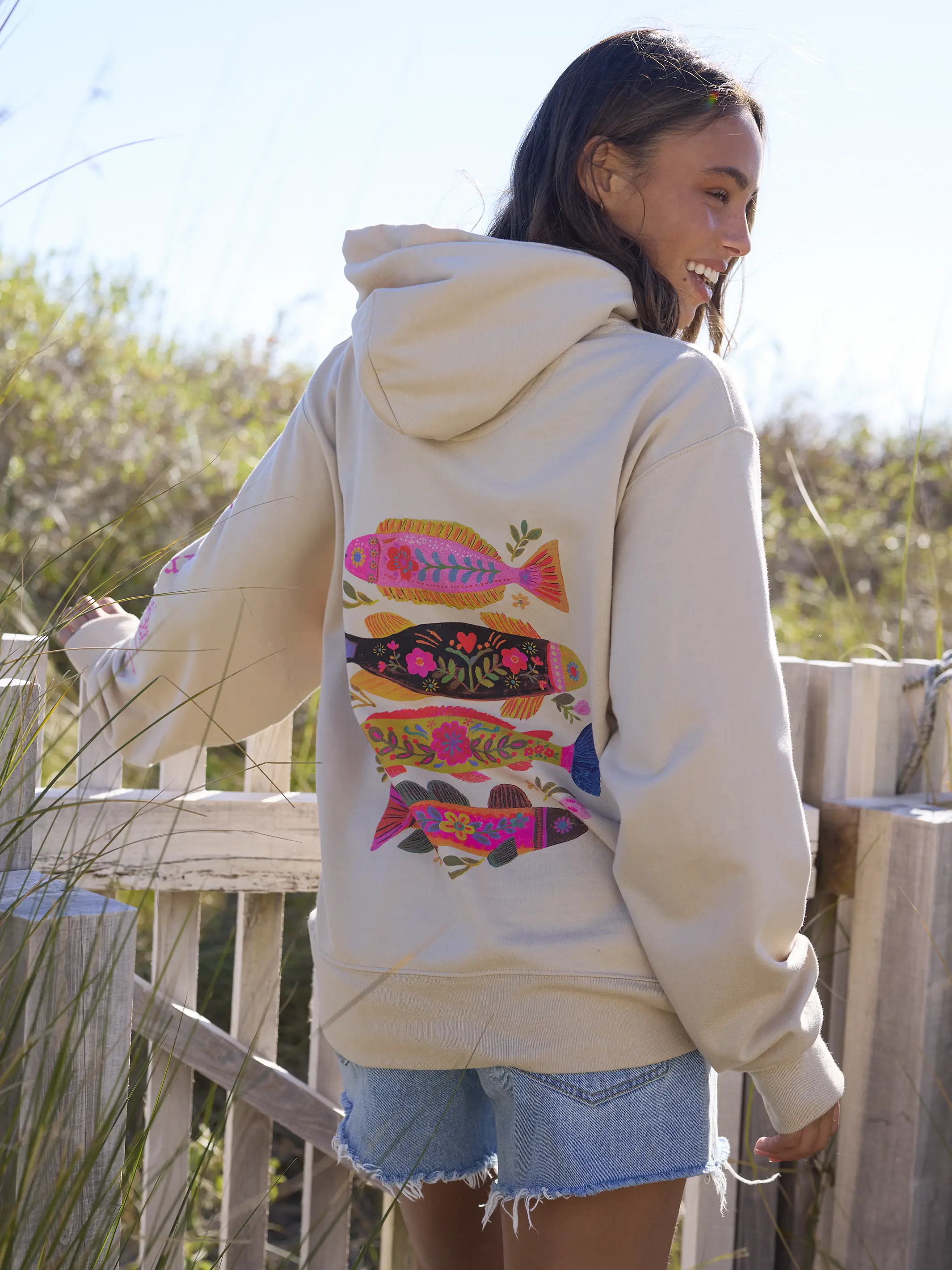 Natural Life Hoodie Sweatshirt - Fish - Image 4