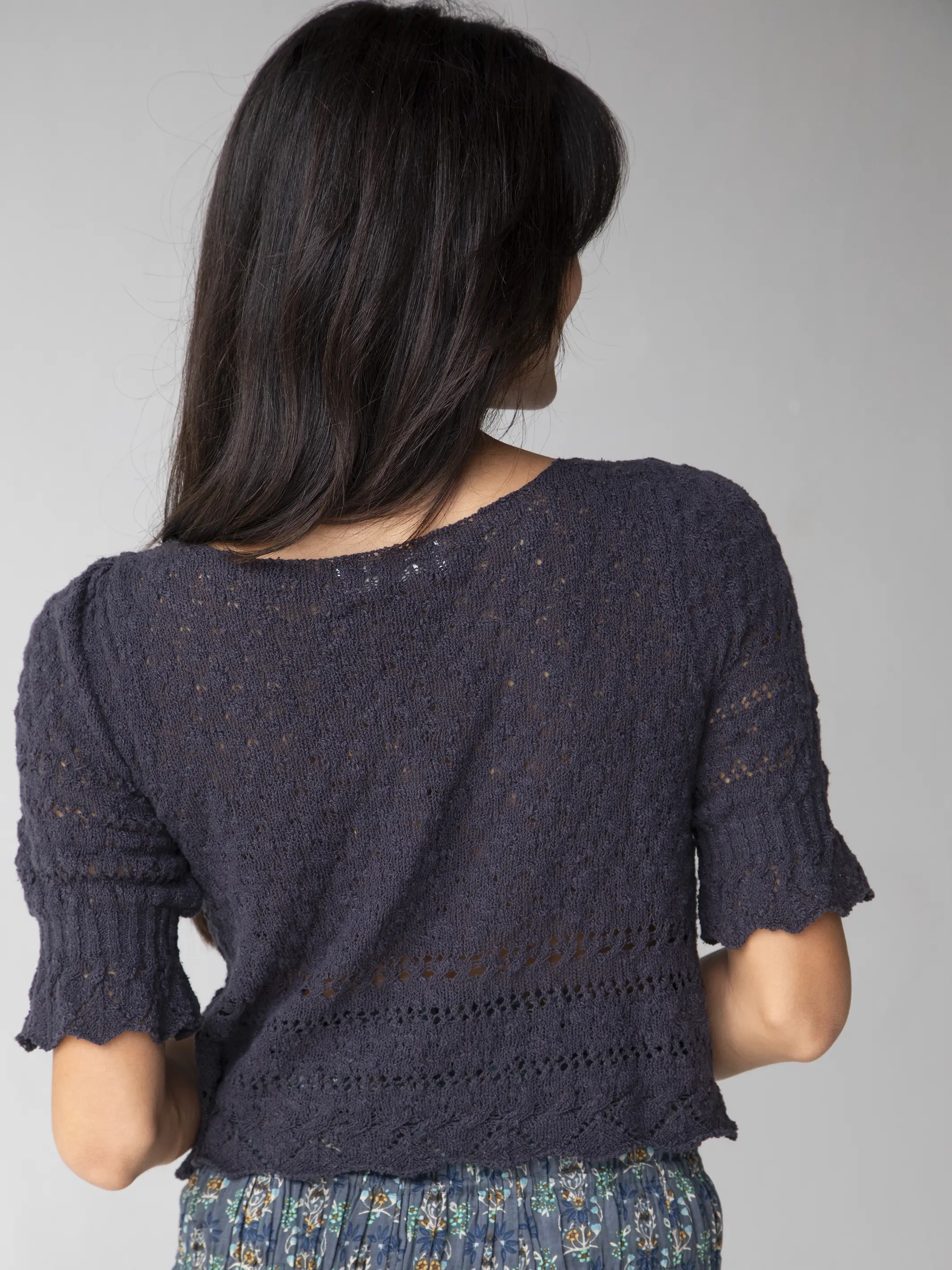 Out & About Sweater Top - Charcoal - Image 4