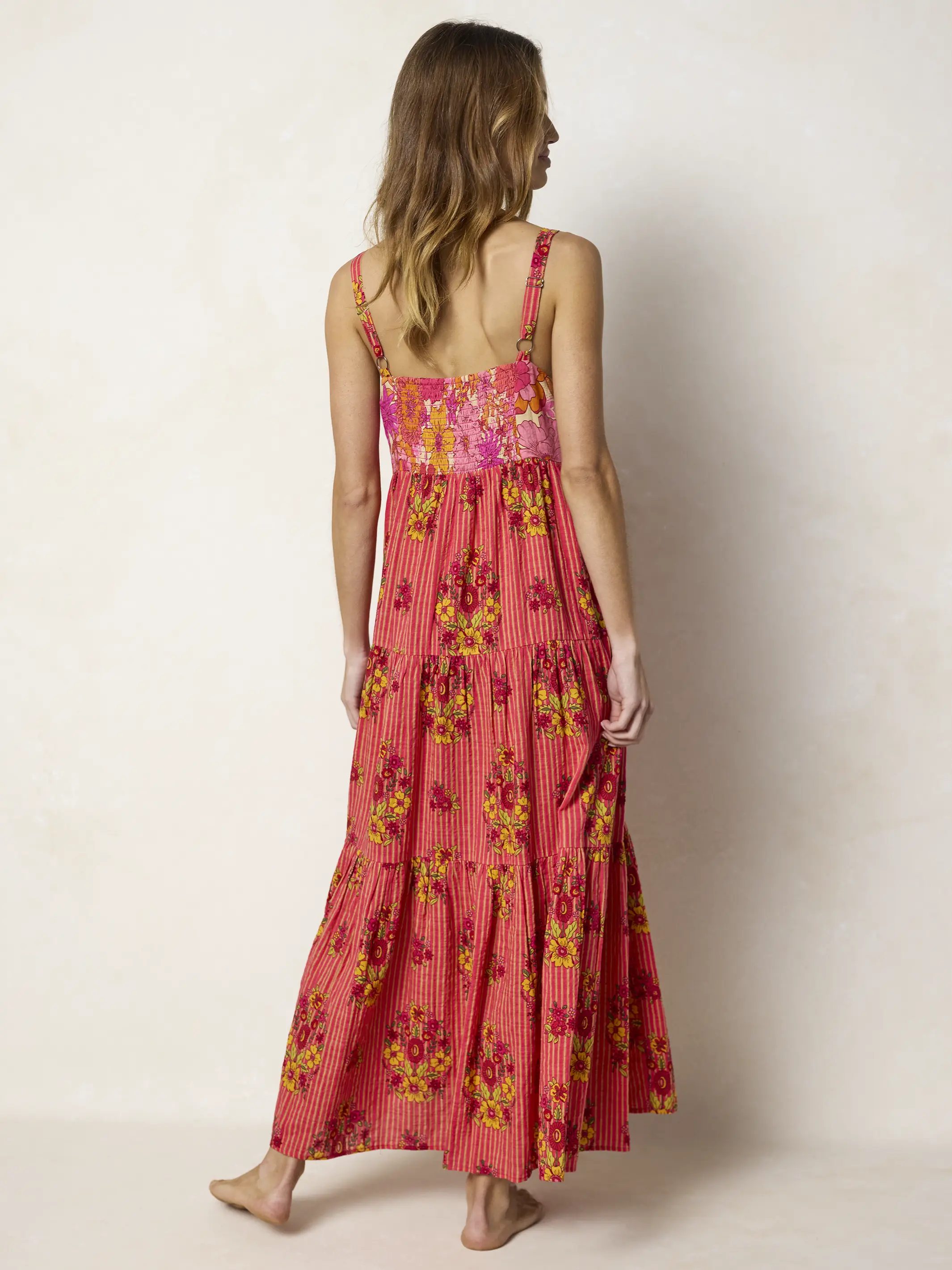 Patricia Maxi Dress - Jaipur Stripe Pink - Image 8