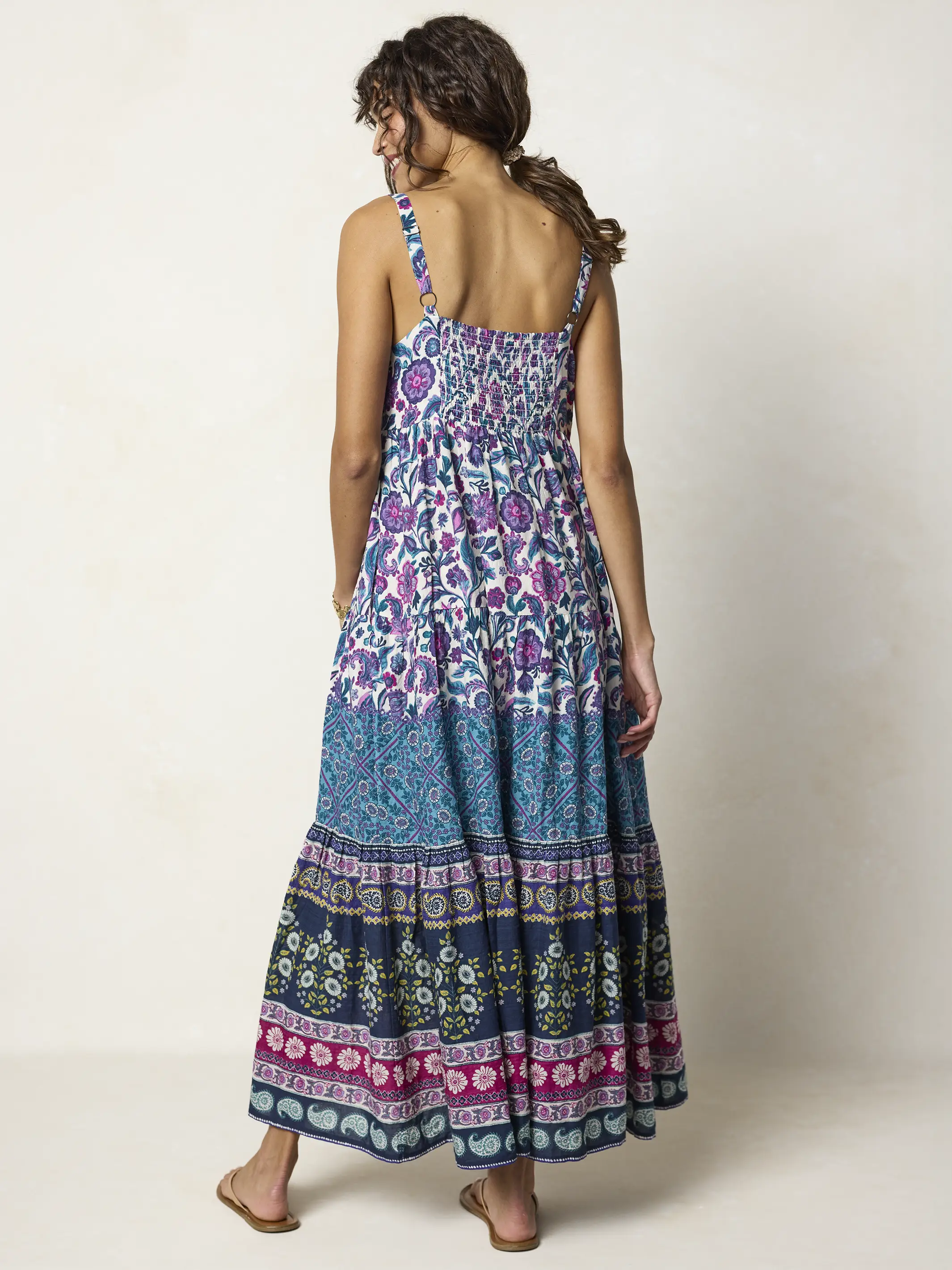 Patricia Maxi Dress - Purple Sunnyfield Floral - Image 3