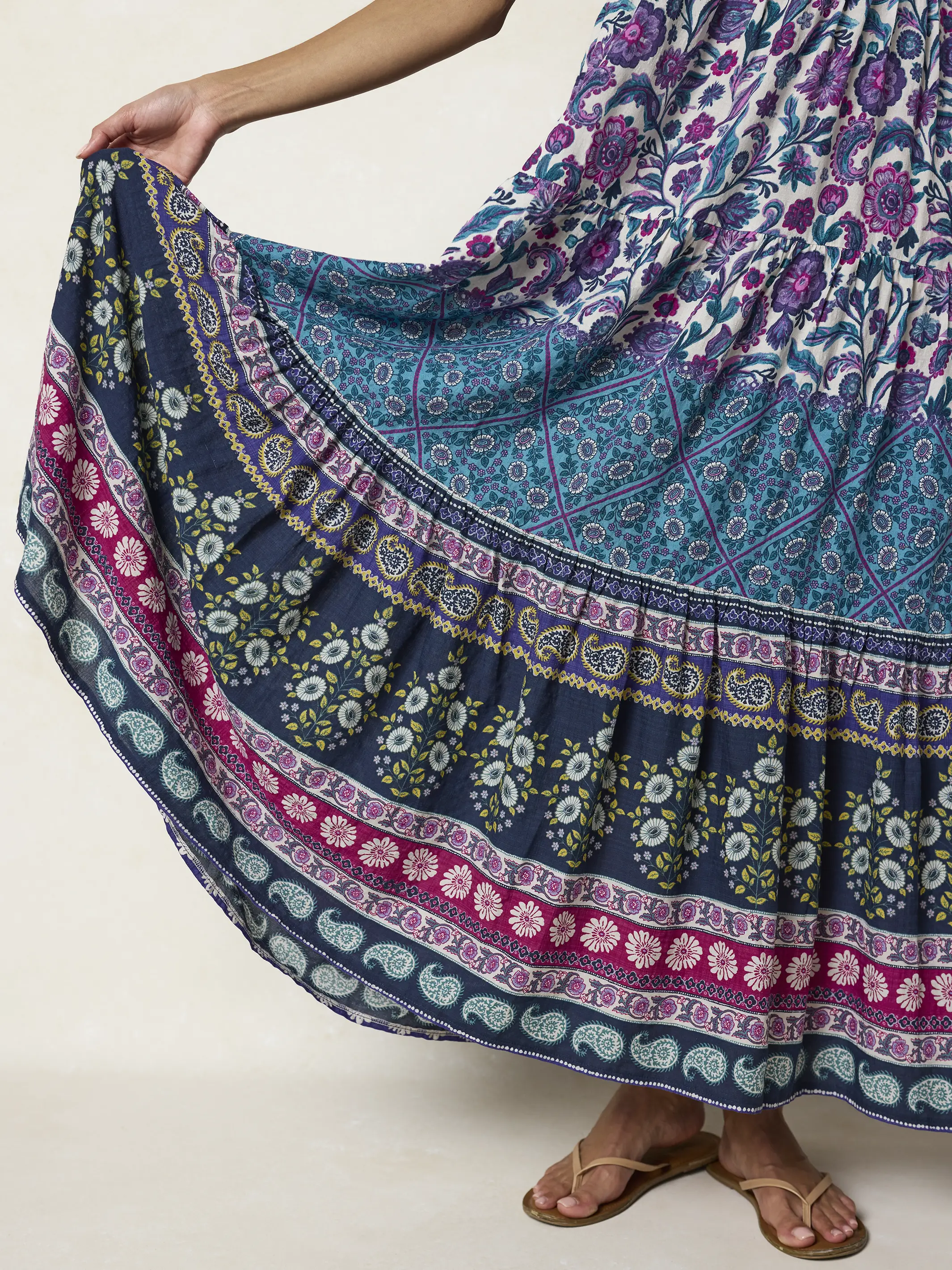 Patricia Maxi Dress - Purple Sunnyfield Floral - Image 5