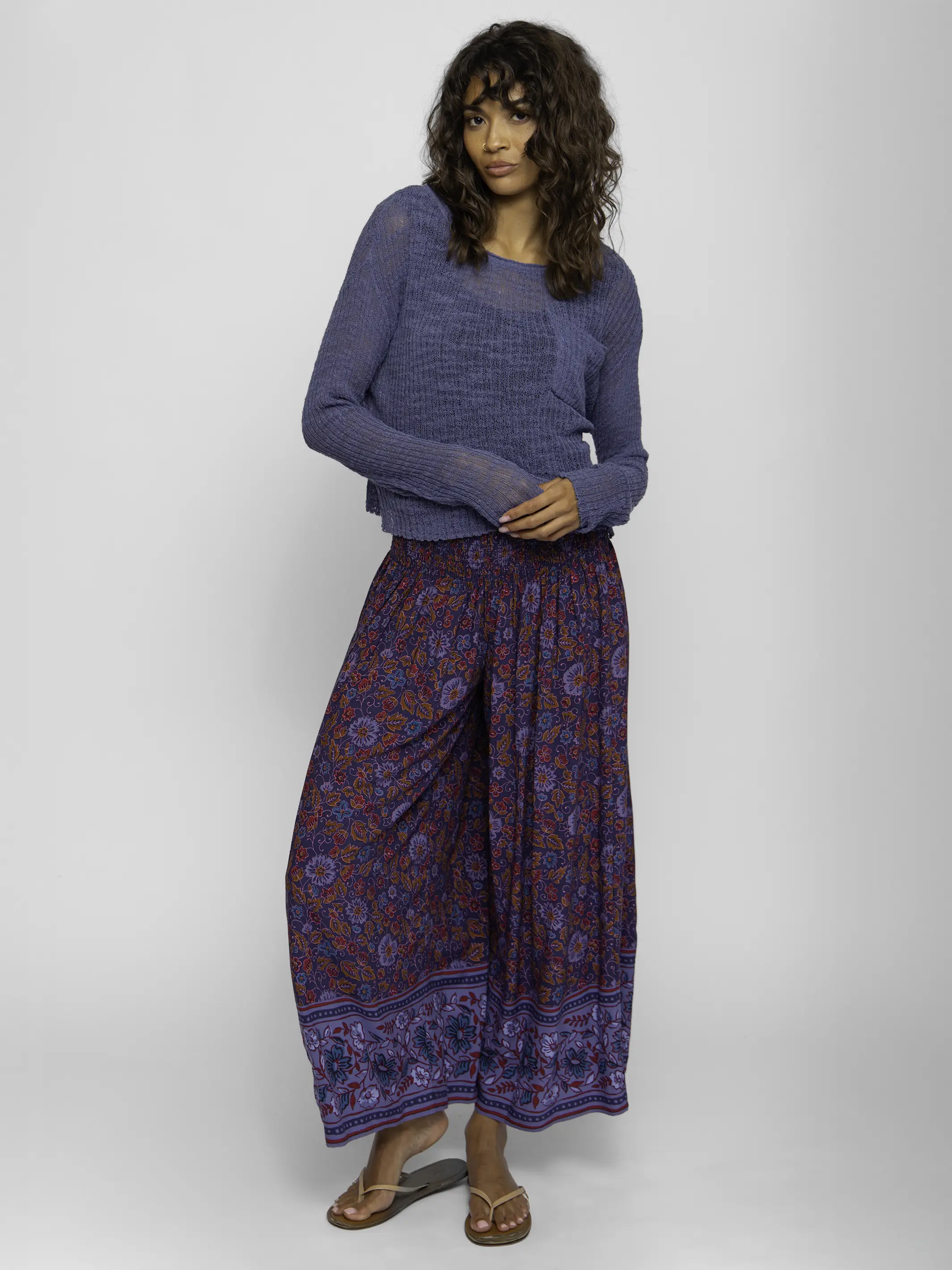 Patti Layering Sweater - Heather Blue - Image 3