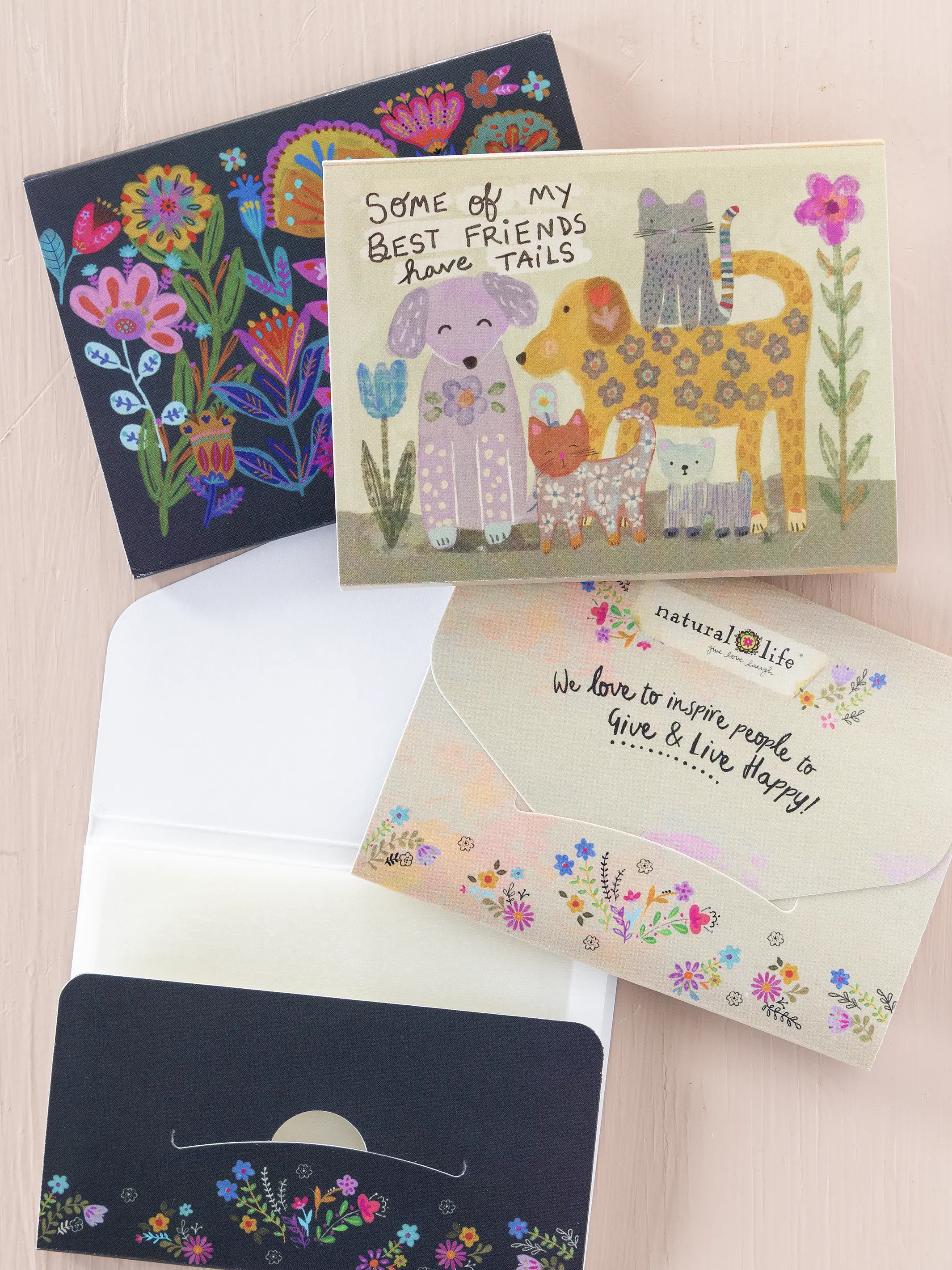 Pocket Lint Pack, Set of 2 - Navy Folk Flower - Image 3