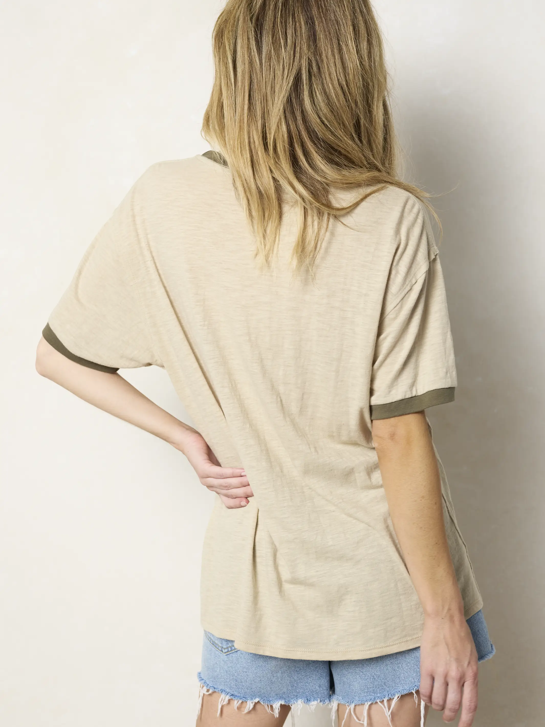 Ringer Oversized Tee Shirt - Picnic Club - Image 3