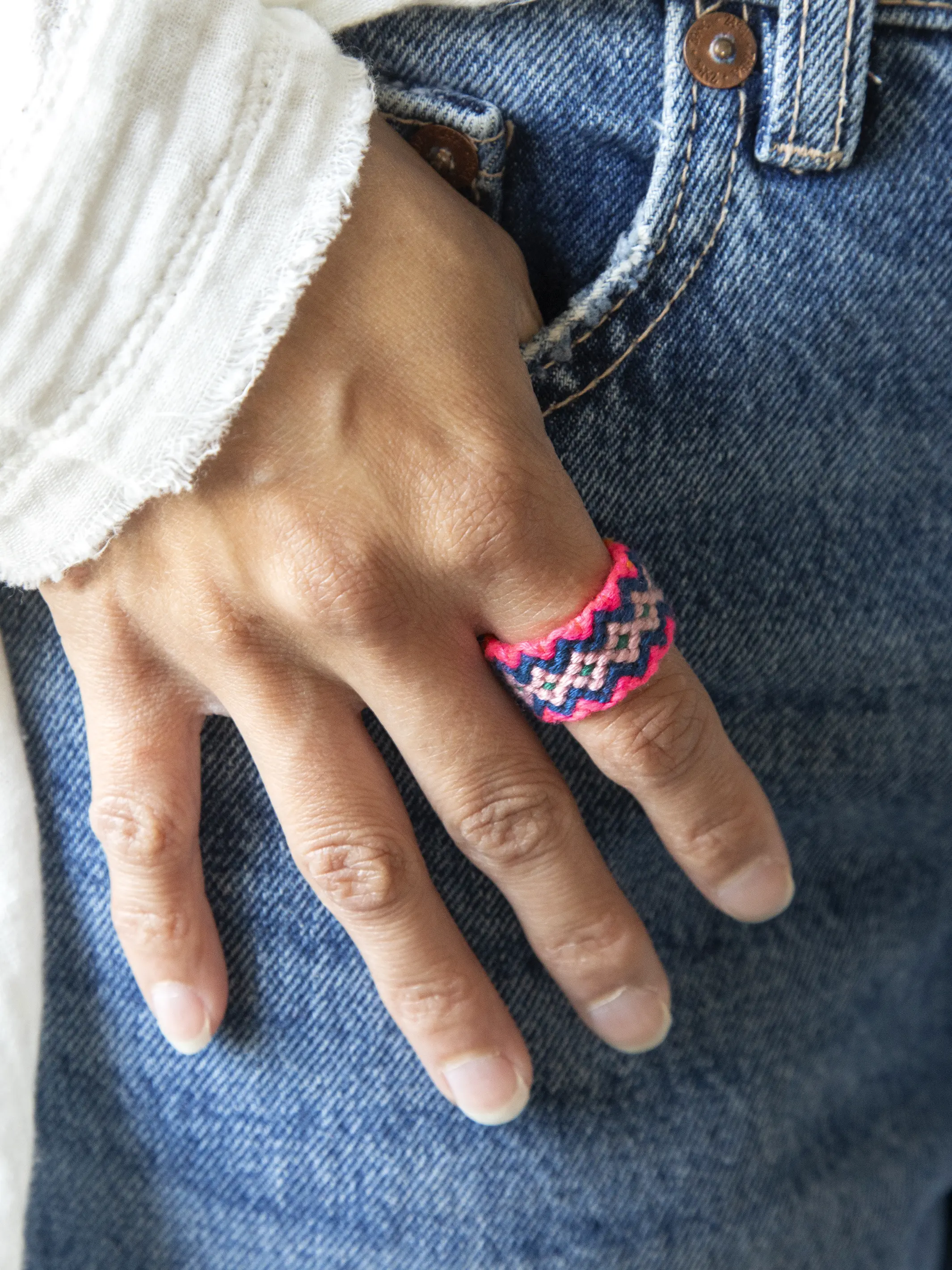 Sandal Rings, Set of 2 - Pink - Image 3
