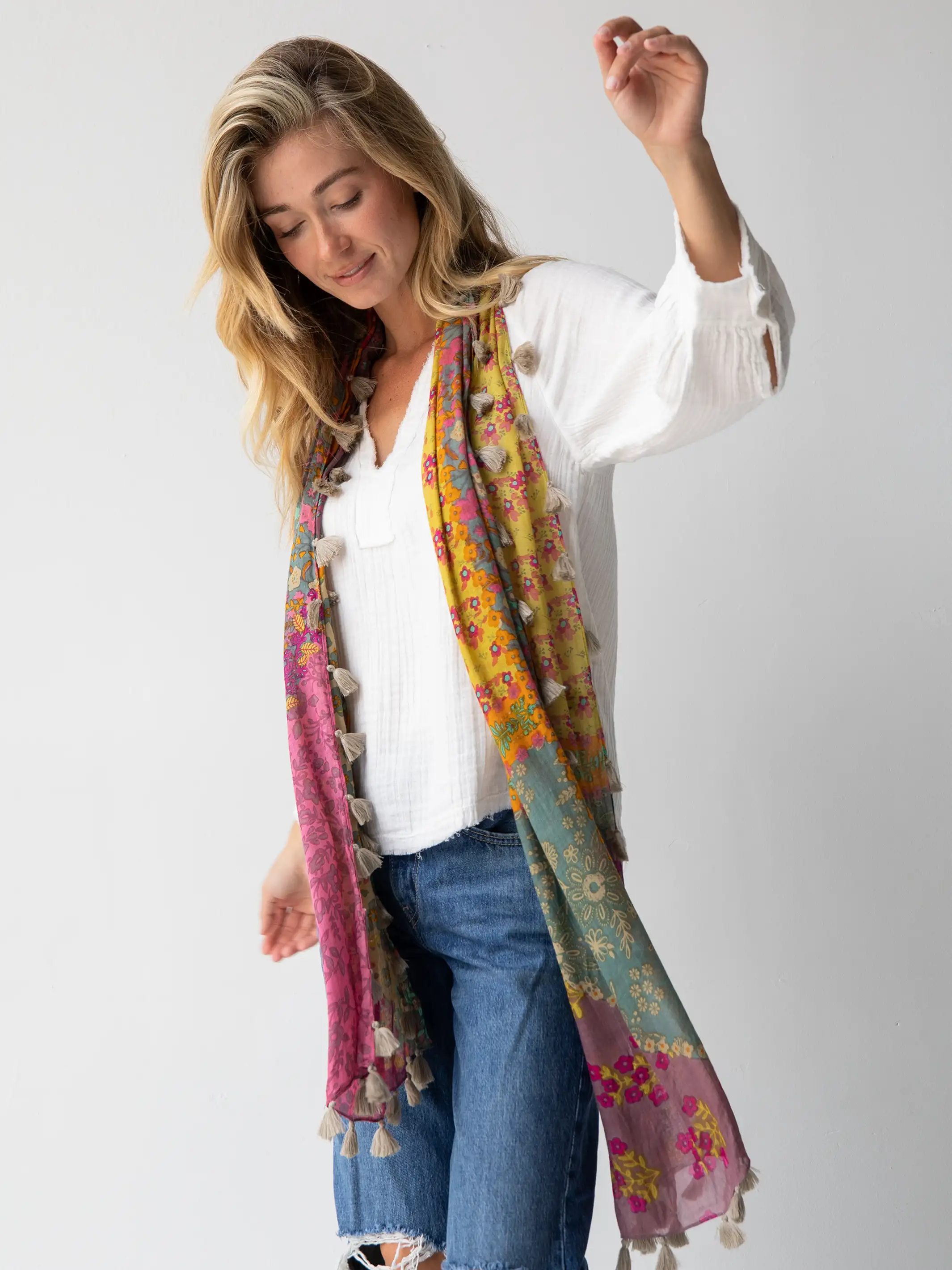 Sayulita Scarf - Bright Patchwork - Image 2