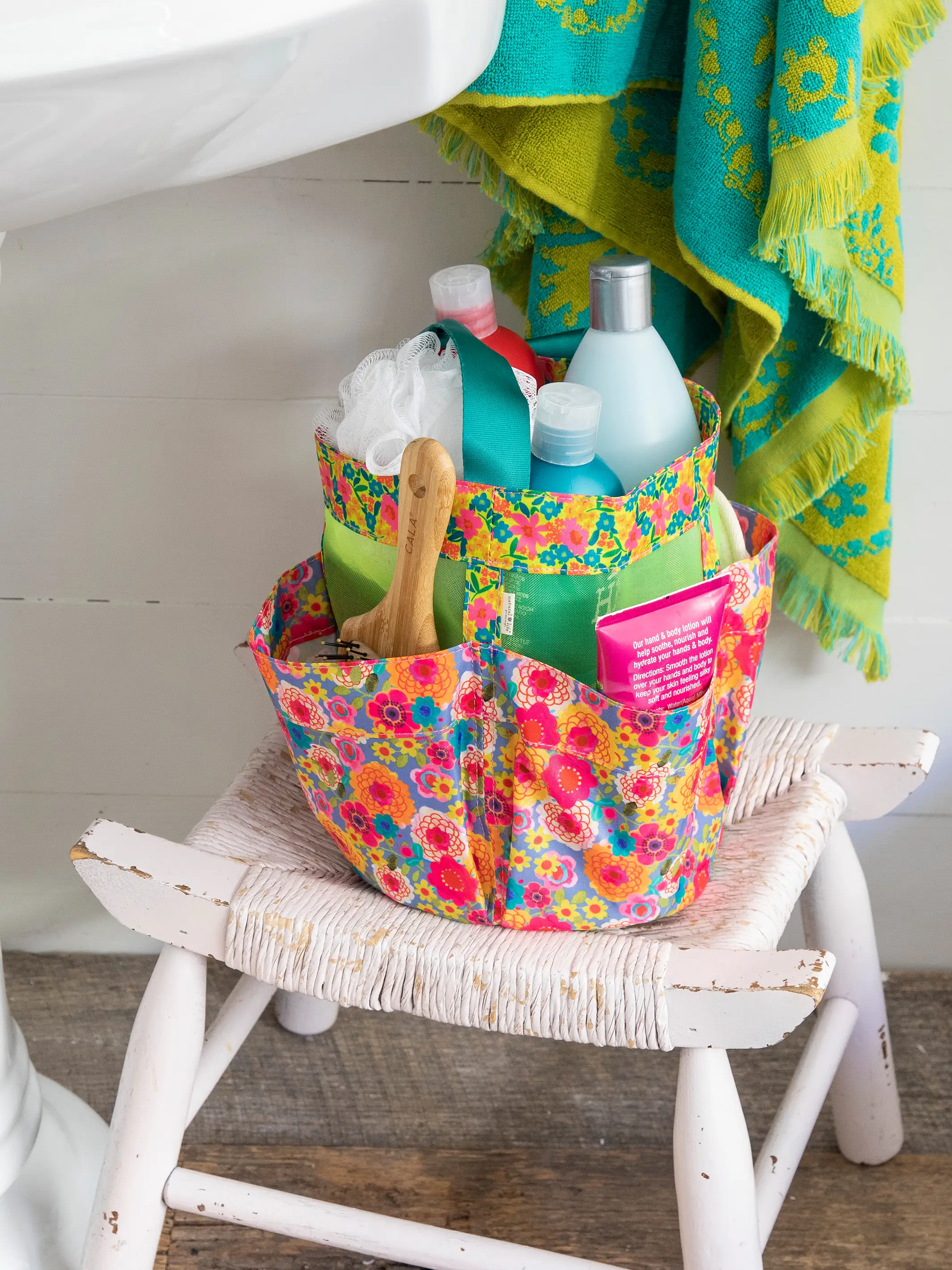 Shower Caddy - Retro Floral Garden - Image 3