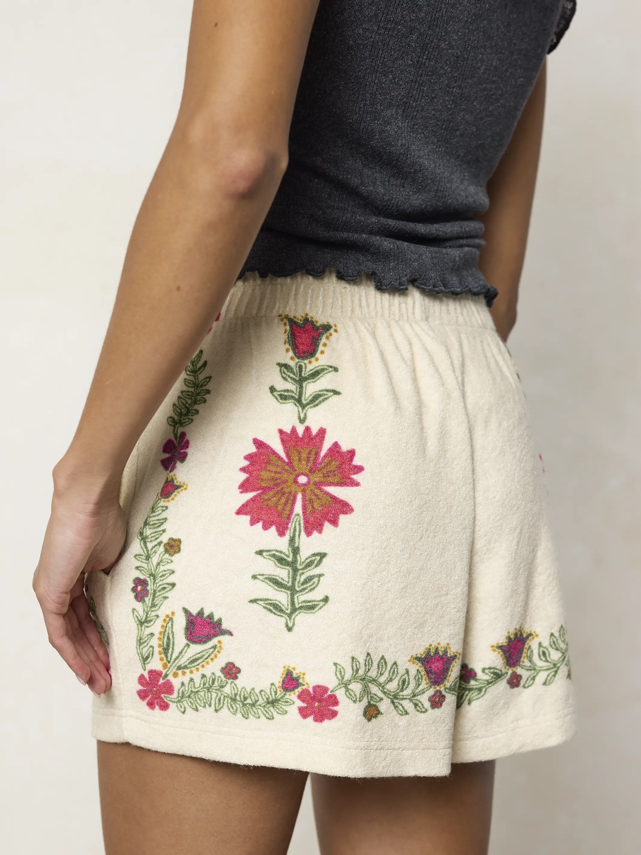 Softest Terry Cloth Shorts - Ivory - Image 3
