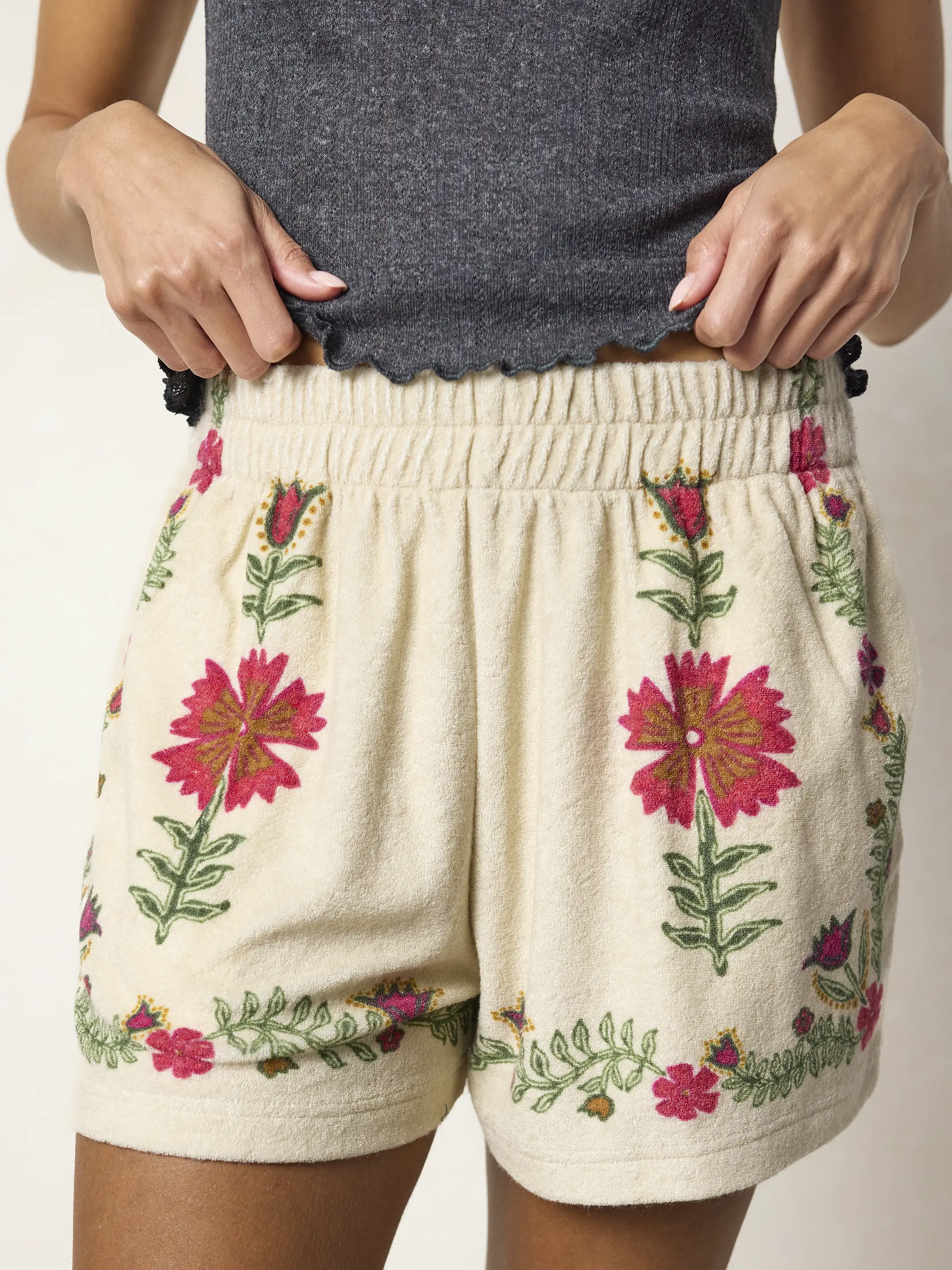 Softest Terry Cloth Shorts - Ivory - Image 4