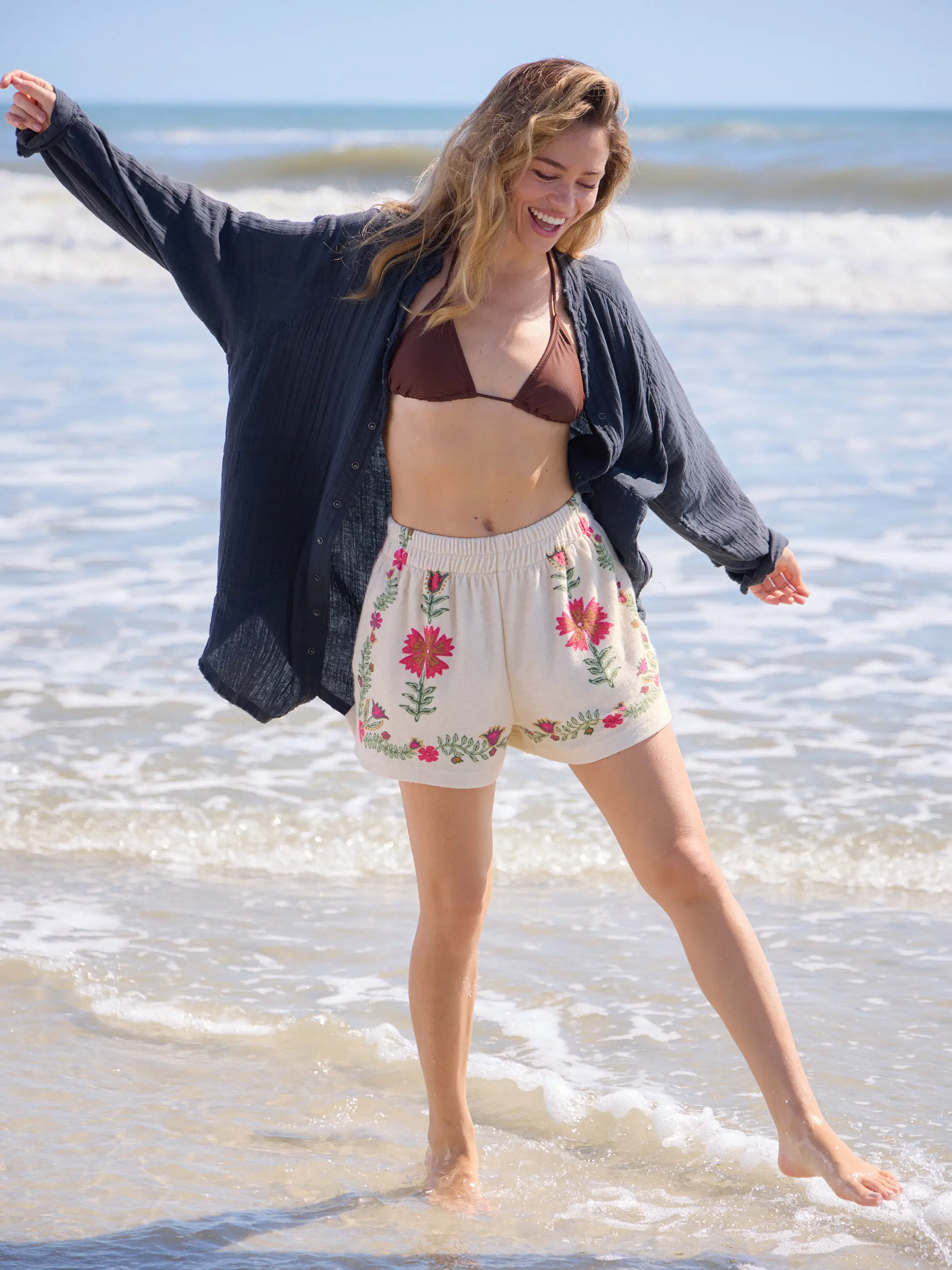 Softest Terry Cloth Shorts - Ivory - Image 5
