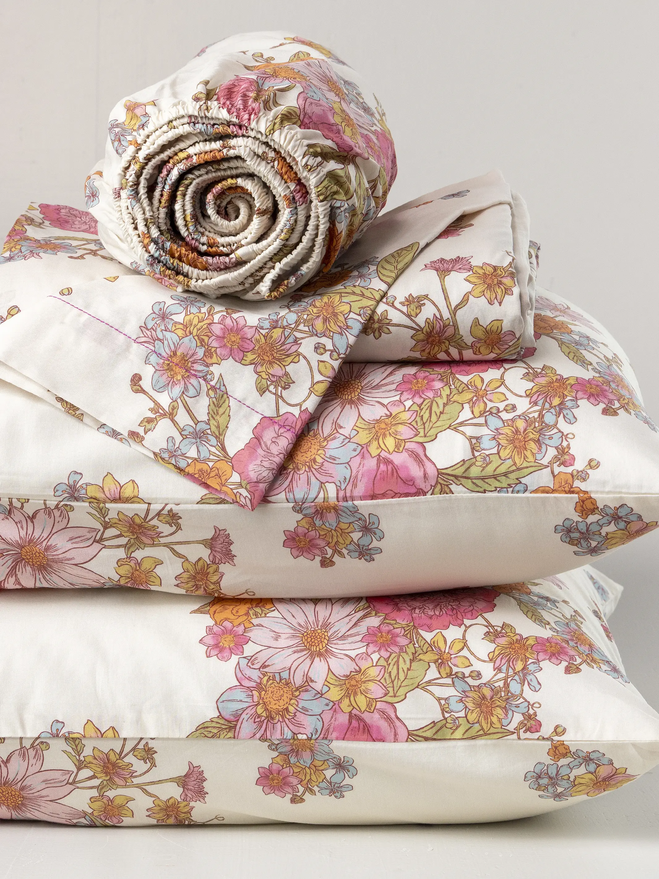 Sooo Soft Cotton Sheet Set - English Garden Cream - Image 3