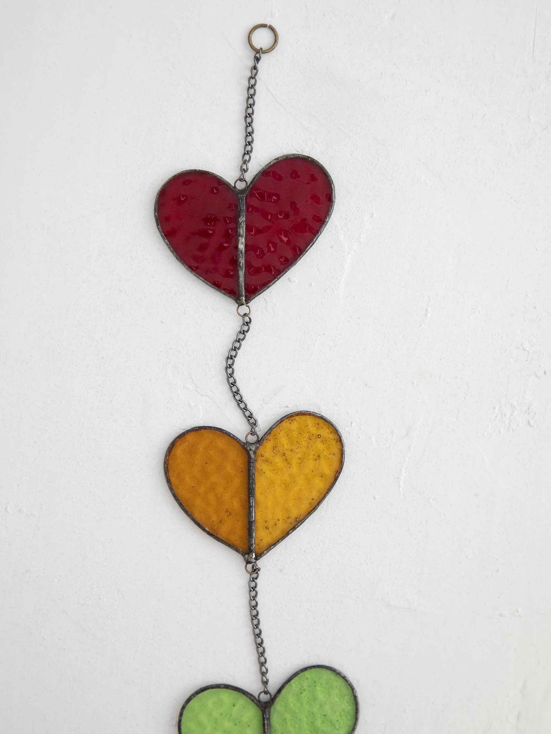 Stained Glass Mobile - Rainbow Hearts - Image 2
