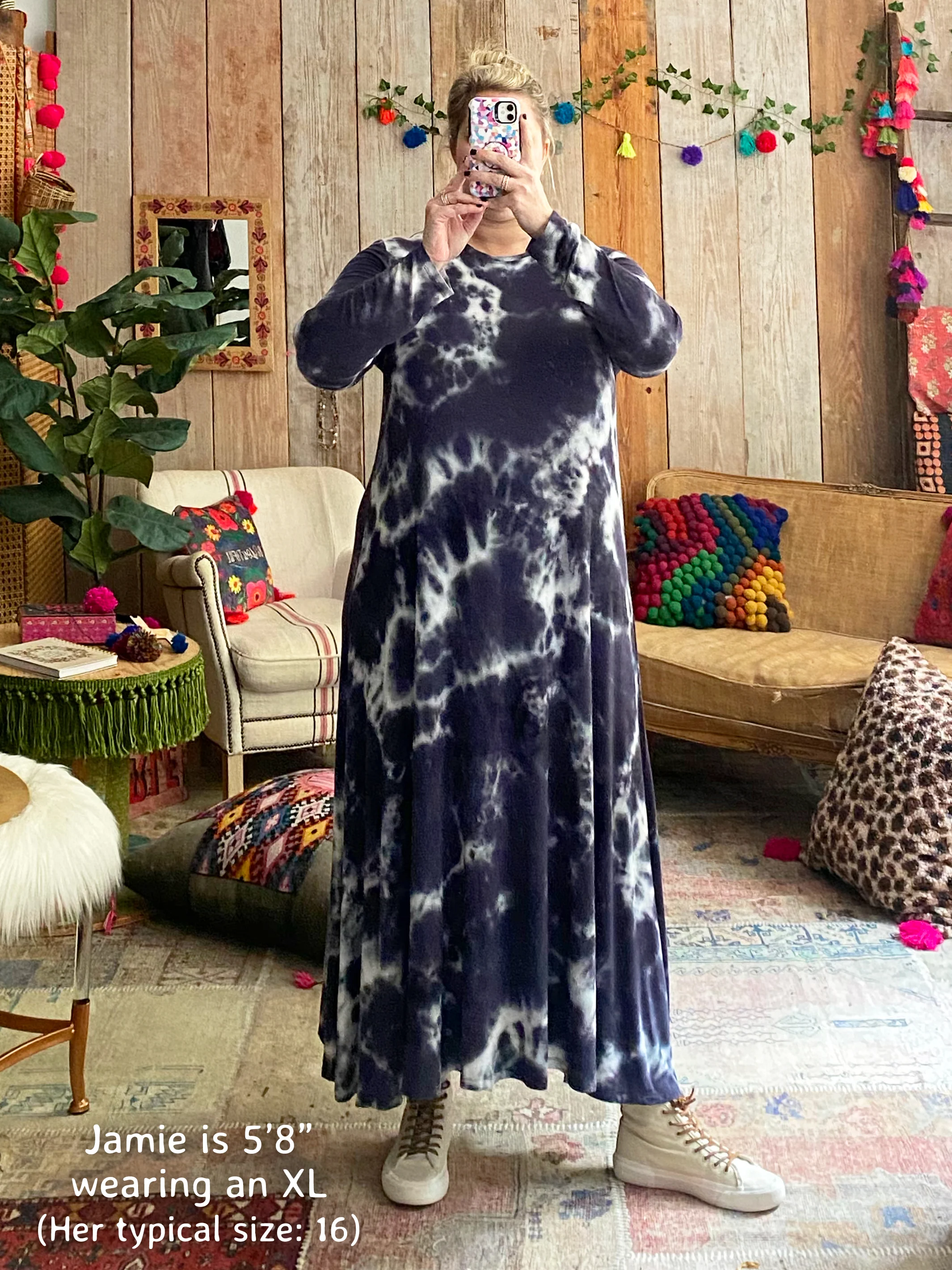 Stevie "ButterSoft" Knit Maxi Dress - Tie-Dye Midnight - Image 4