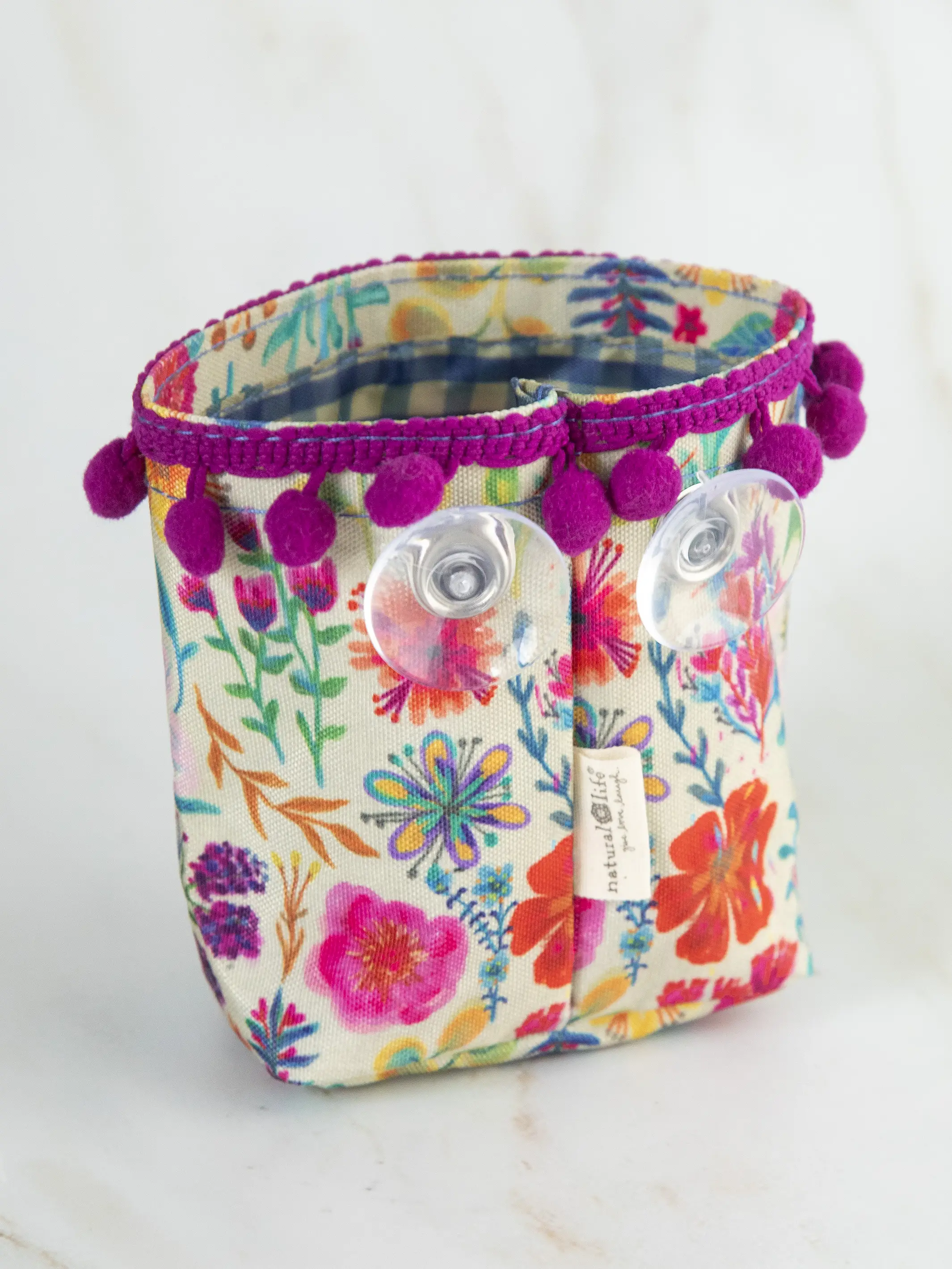 Suction Mounted Toothbrush Holder - Rainbow Garden Cream - Image 2