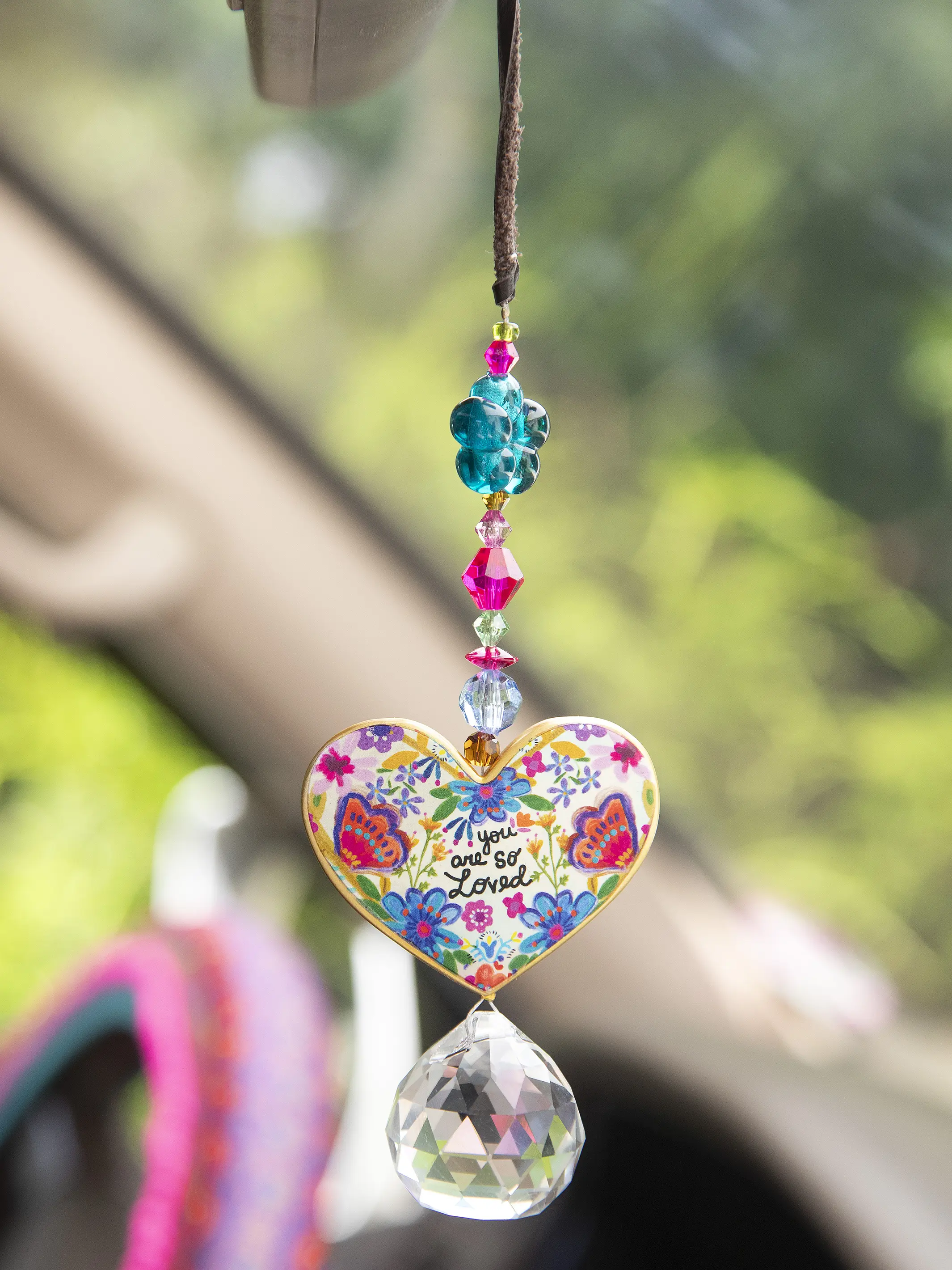 Sun Catcher Car Charm - You Are So Loved Heart - Image 3