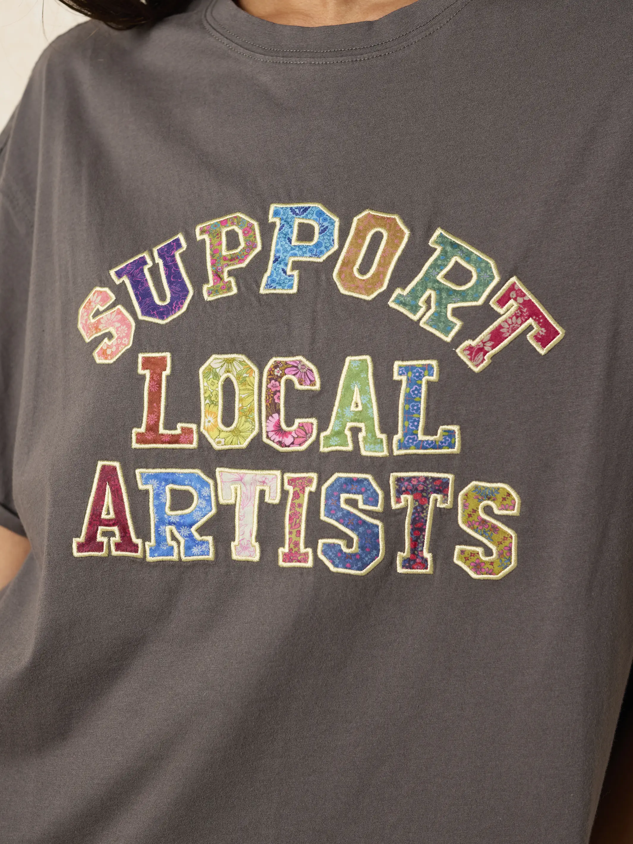 Take It In Cotton Applique Tee - Support Local Artists - Image 3