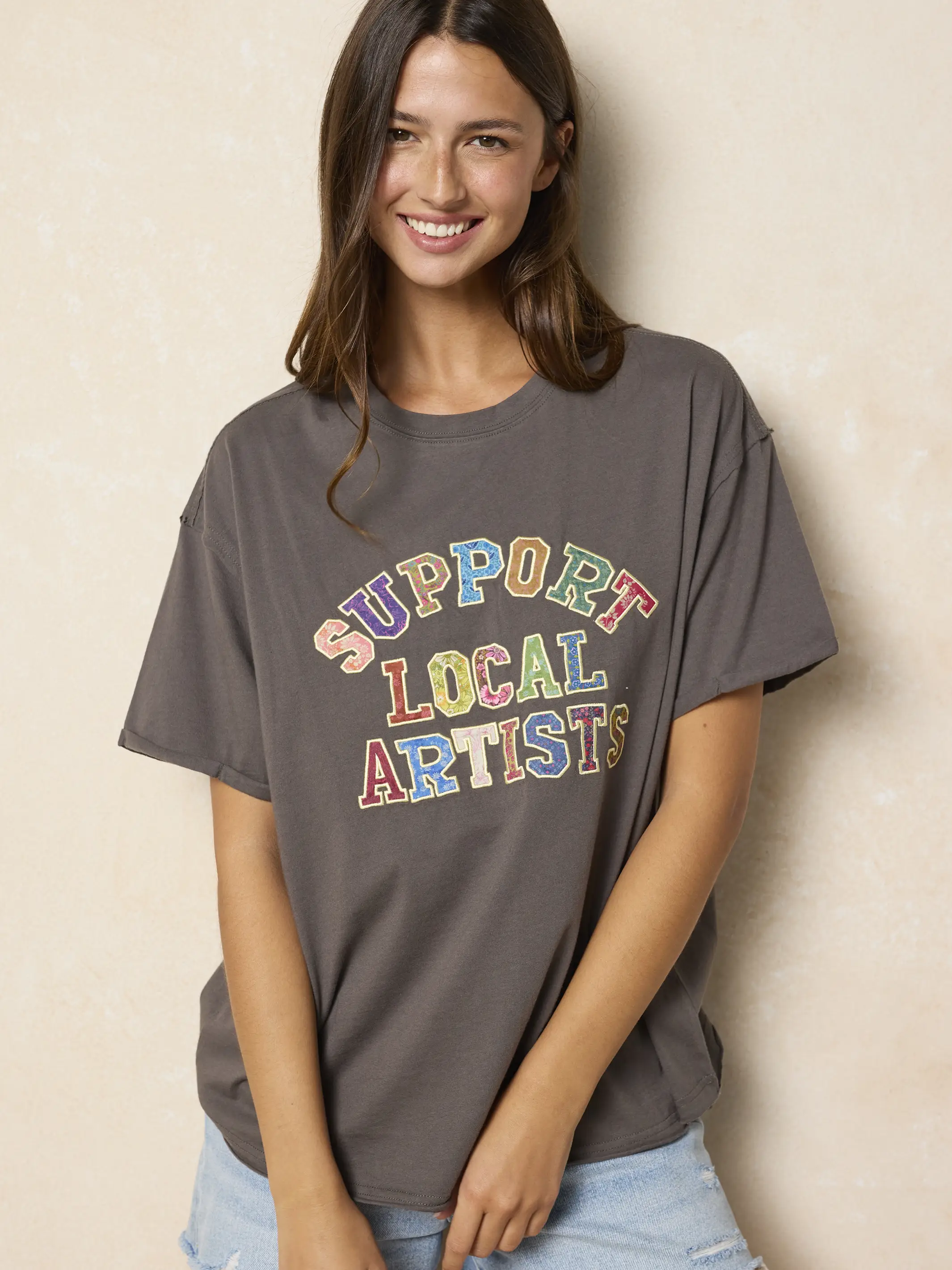 Take It In Cotton Applique Tee - Support Local Artists - Image 4