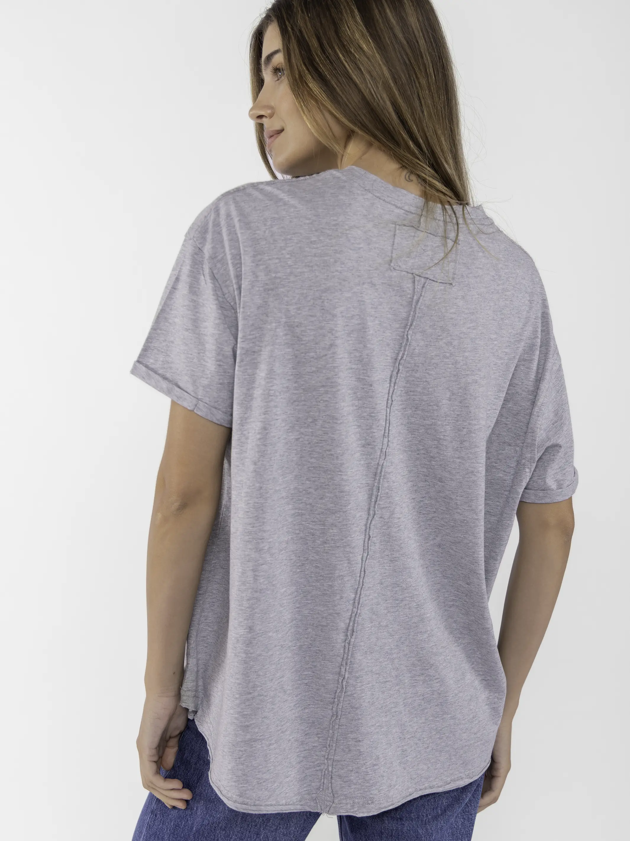 Take It In Cotton Tee - Heather Grey - Image 2